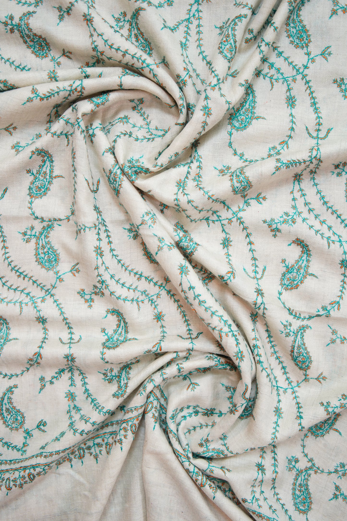 pure white GI jaali embroidery pashmina stole 0006