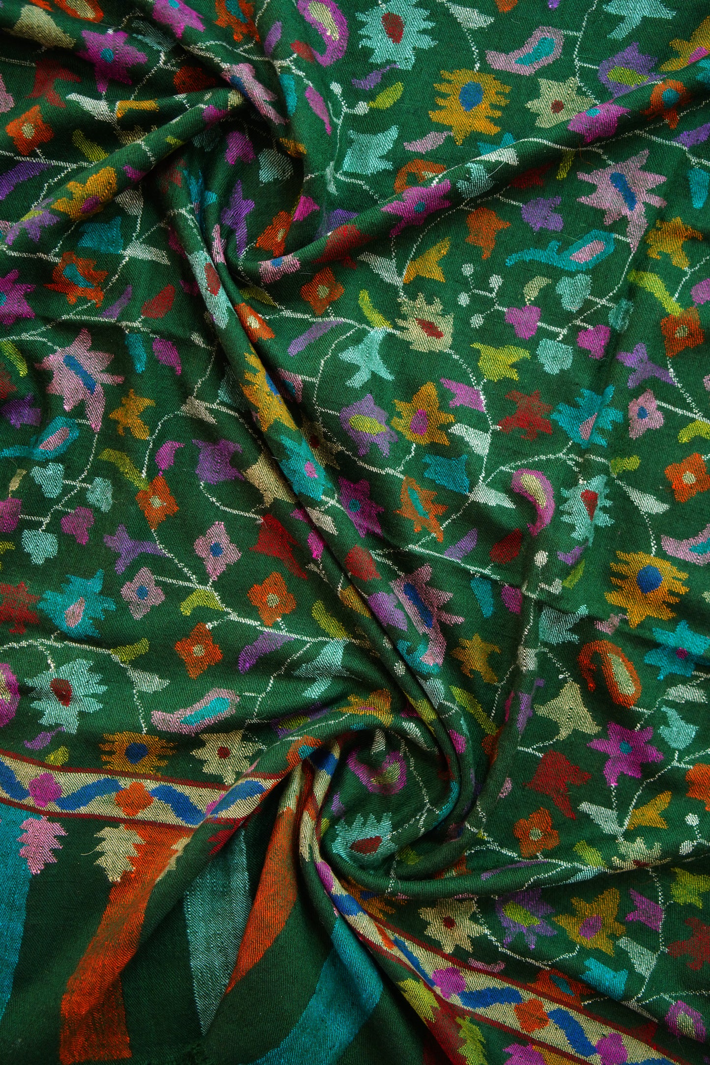 green GI kani jamma pashmina shawl 0014