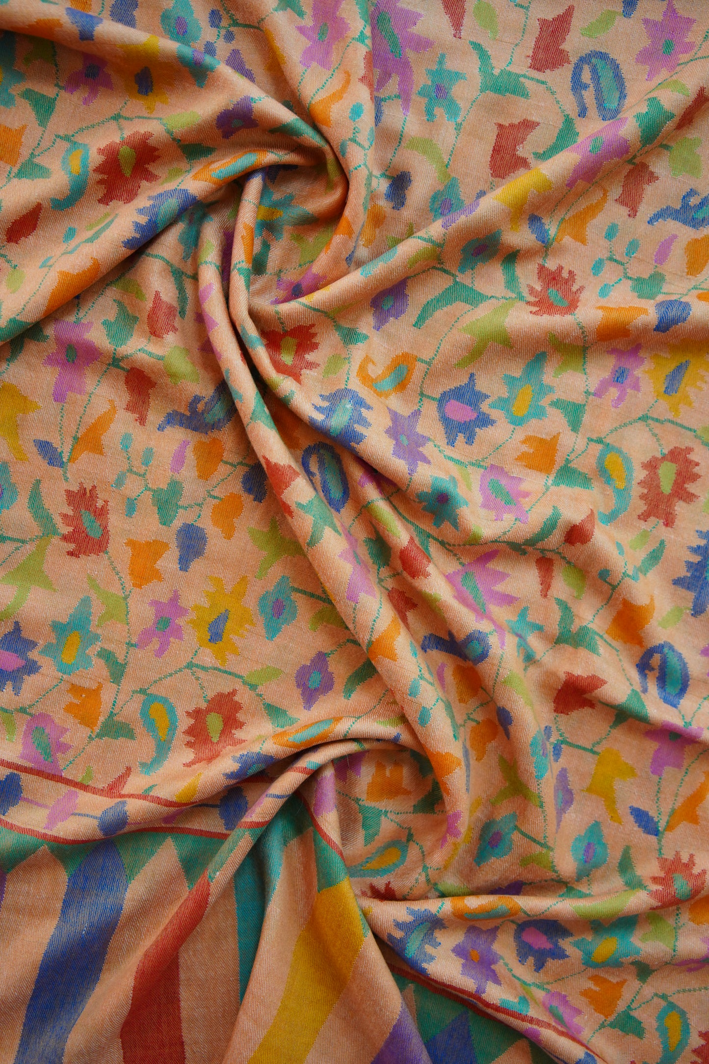 apricot GI kani jamma pashmina shawl 0015