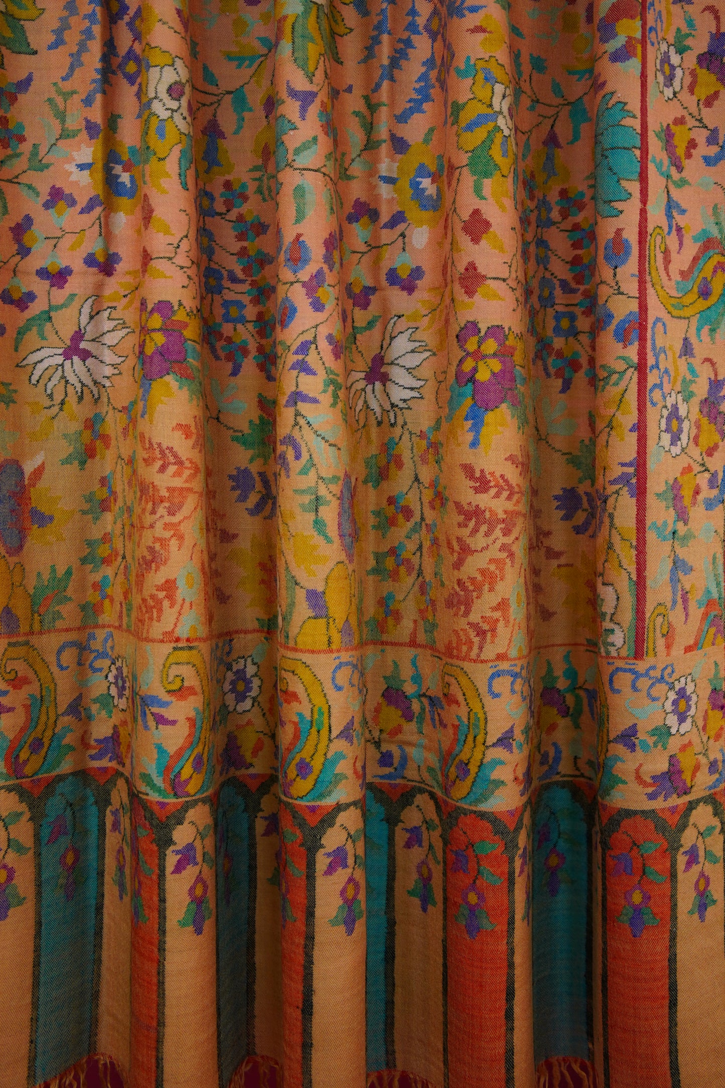 multi-coloured XL GI kani jamma pashmina shawl 0022