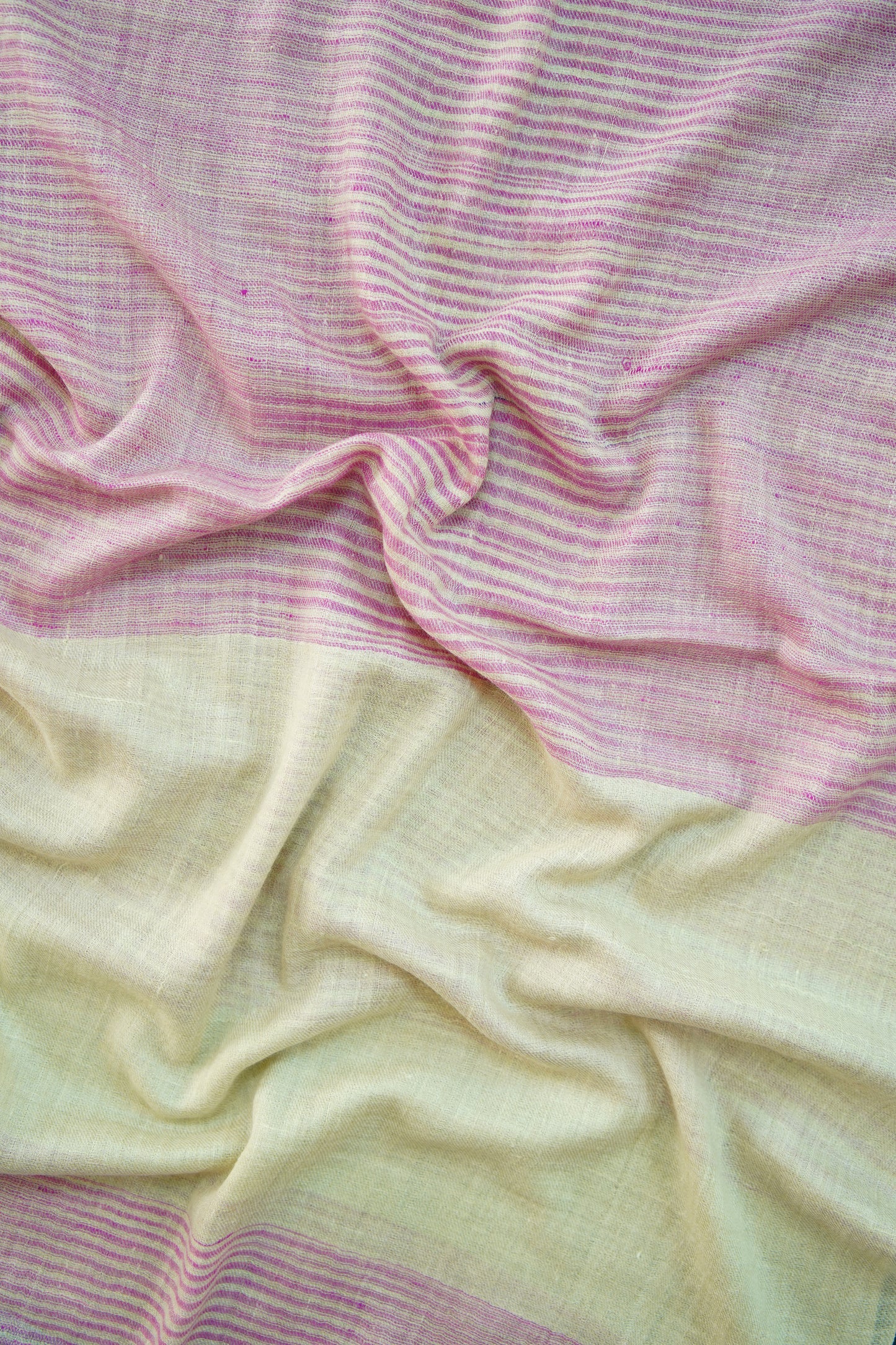 natural and purple striped pashmina stole 0051