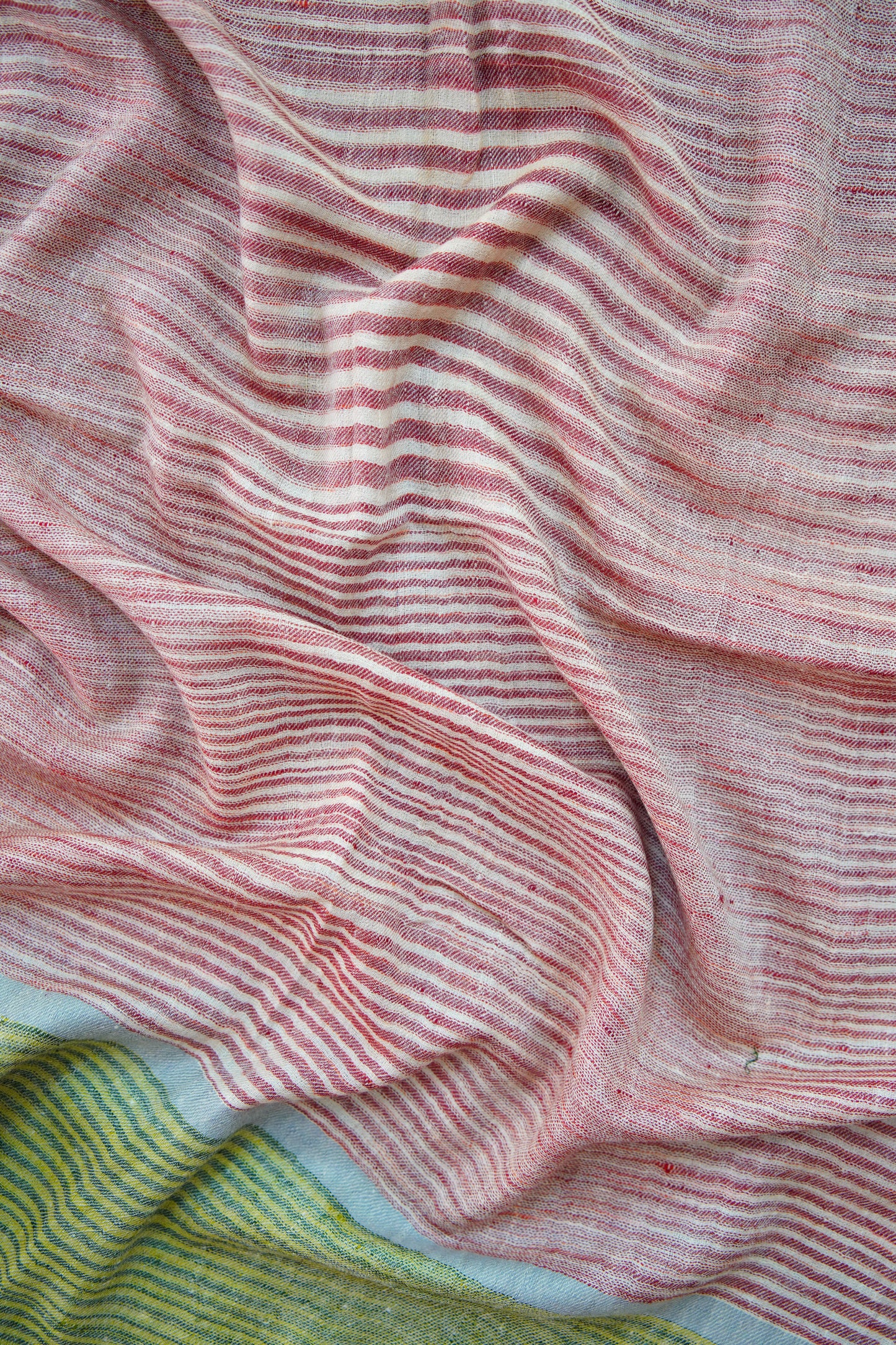 multi-coloured striped pashmina stole 0056