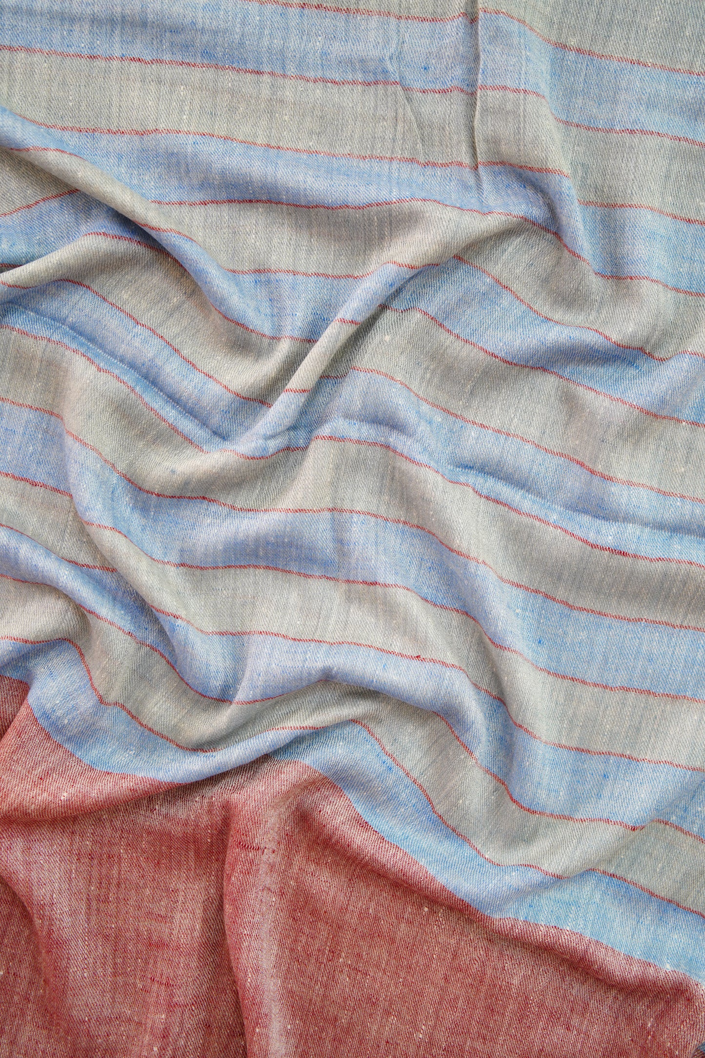 multi-coloured striped pashmina stole 0058