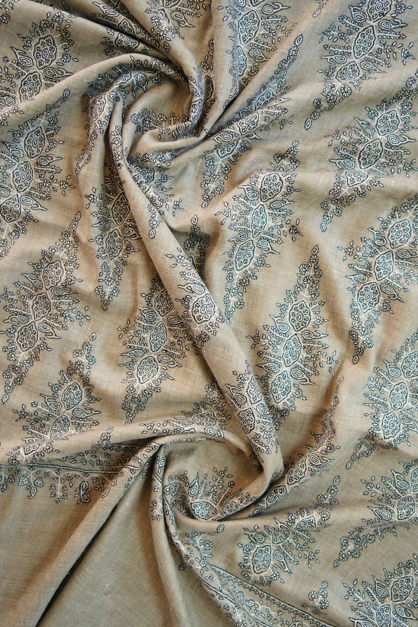natural GI embroidery pashmina shawl 0091