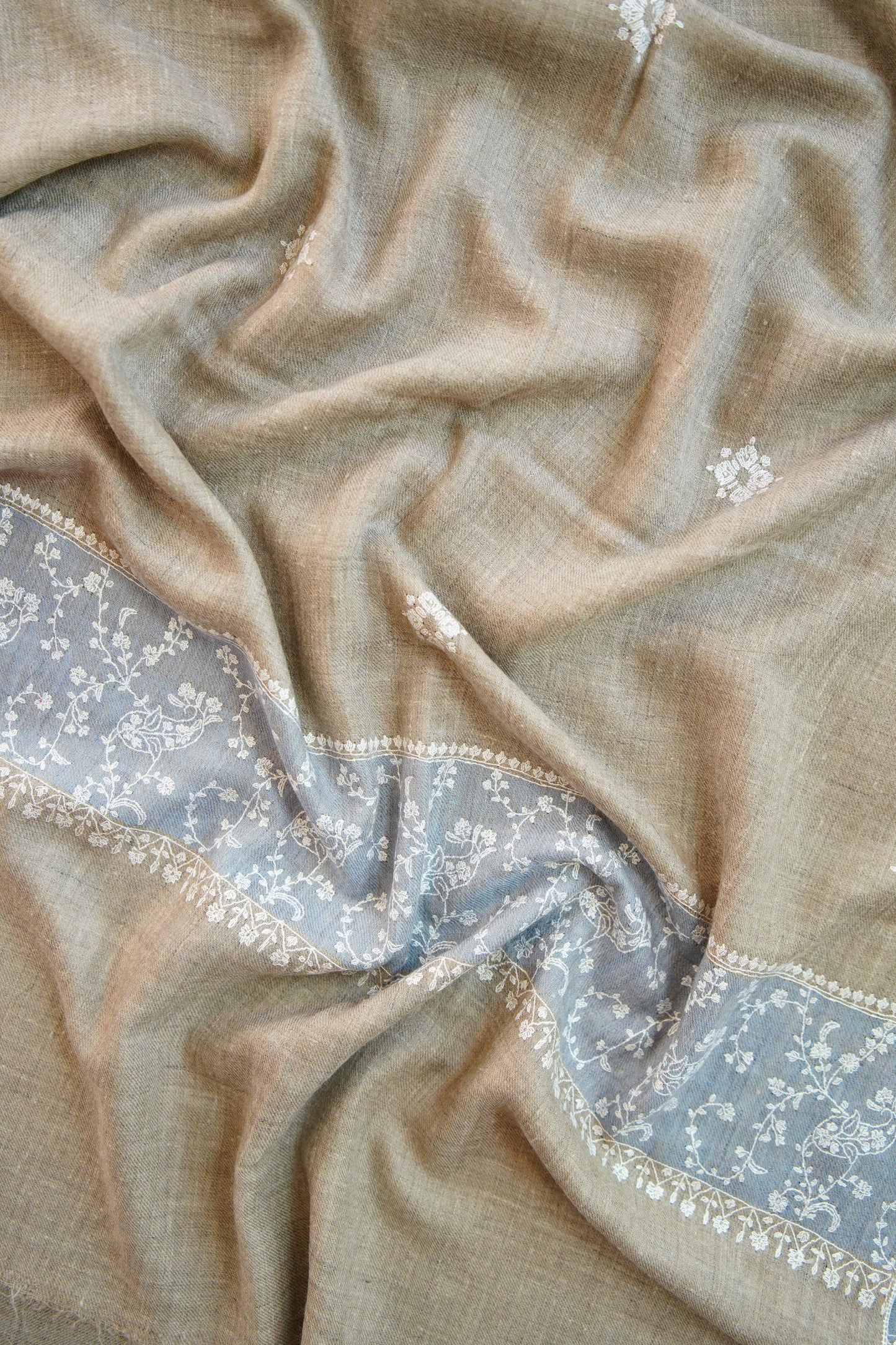 natural GI butis embroidery pashmina stole 0096