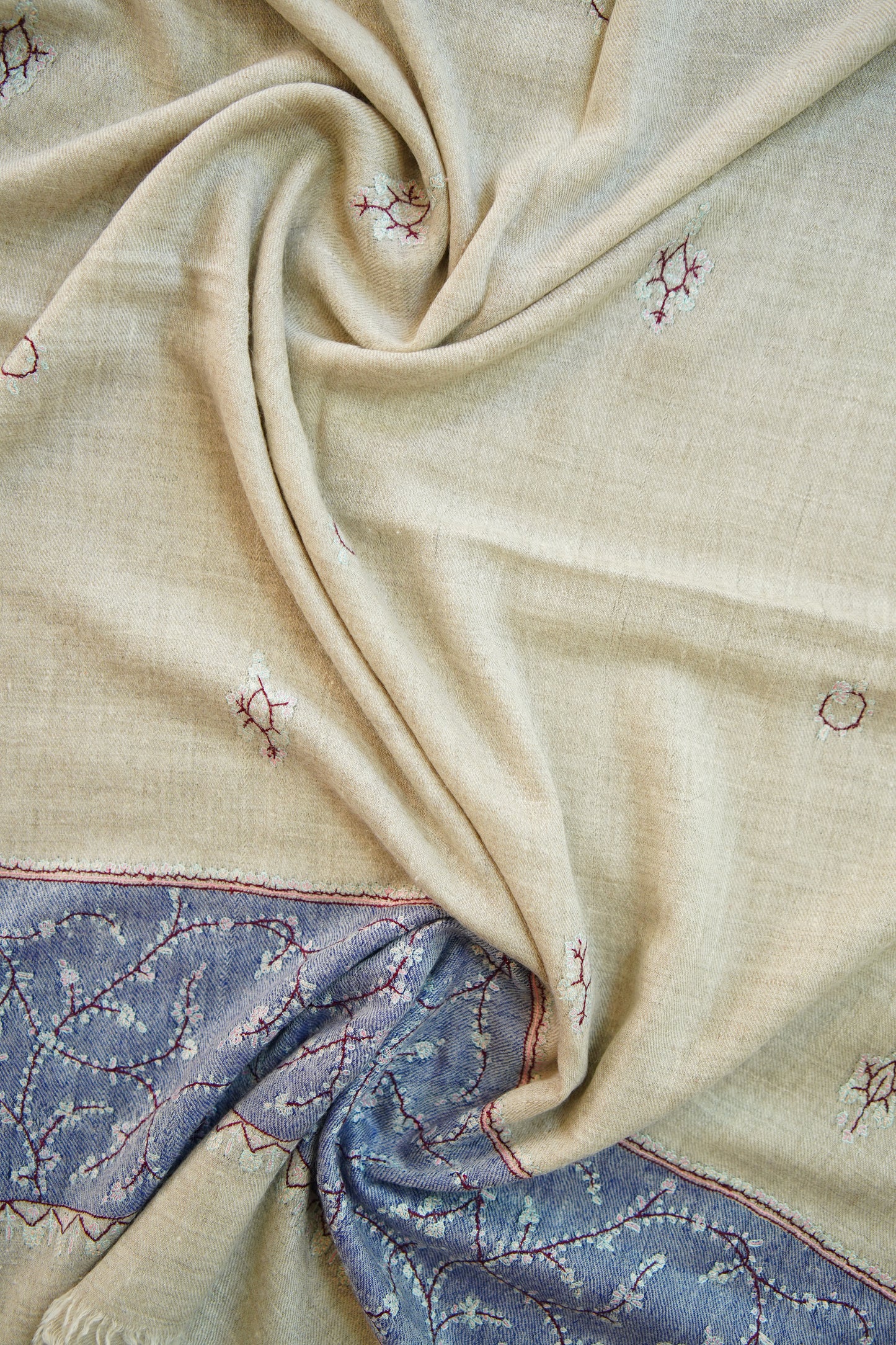 natural GI butis embroidery pashmina stole 0099