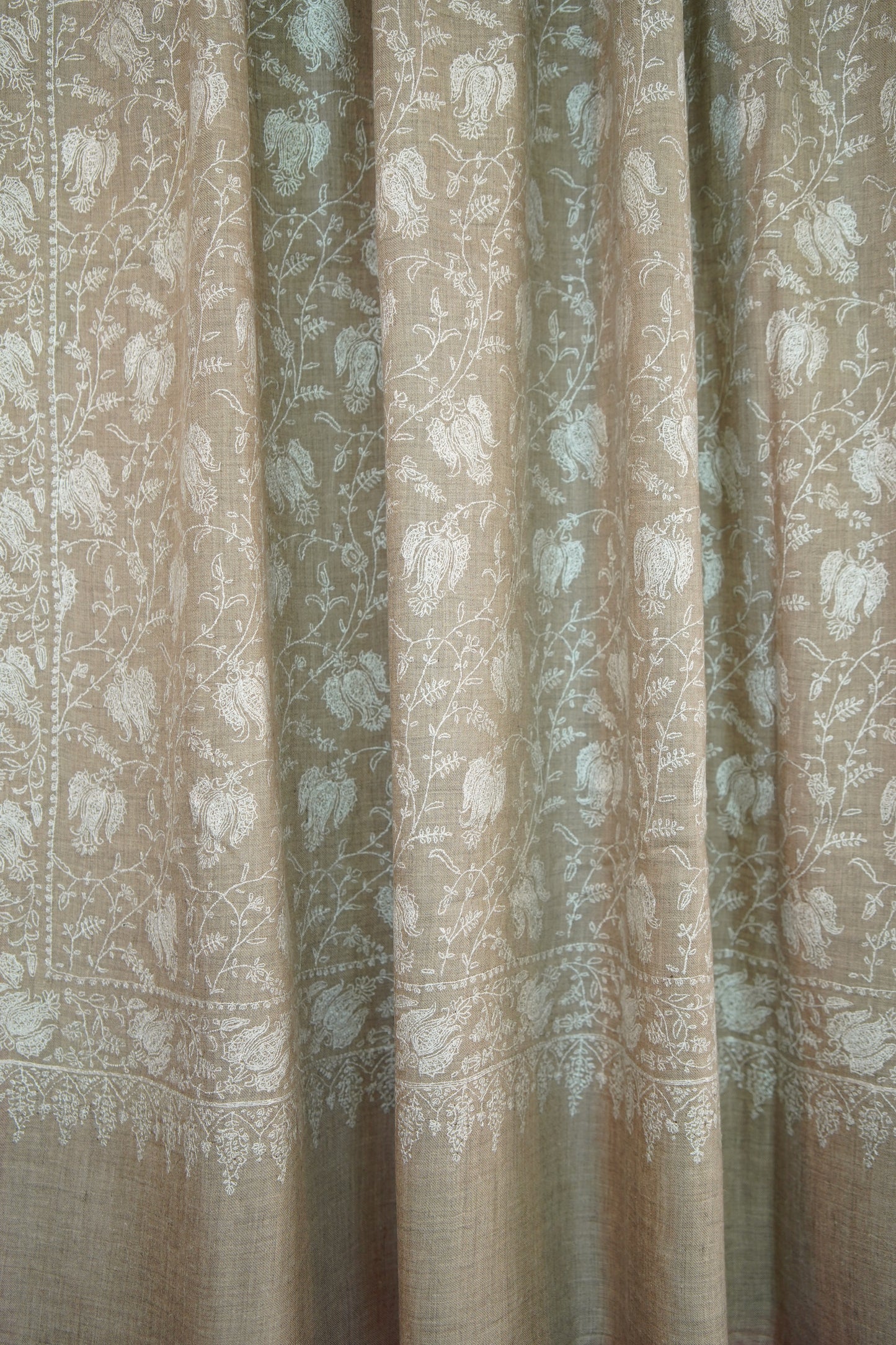 natural XL GI embroidery pashmina shawl 0102
