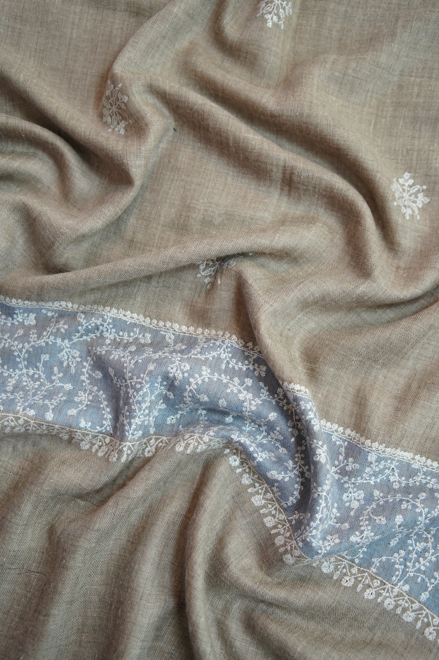 natural GI embroidery pashmina stole 0106