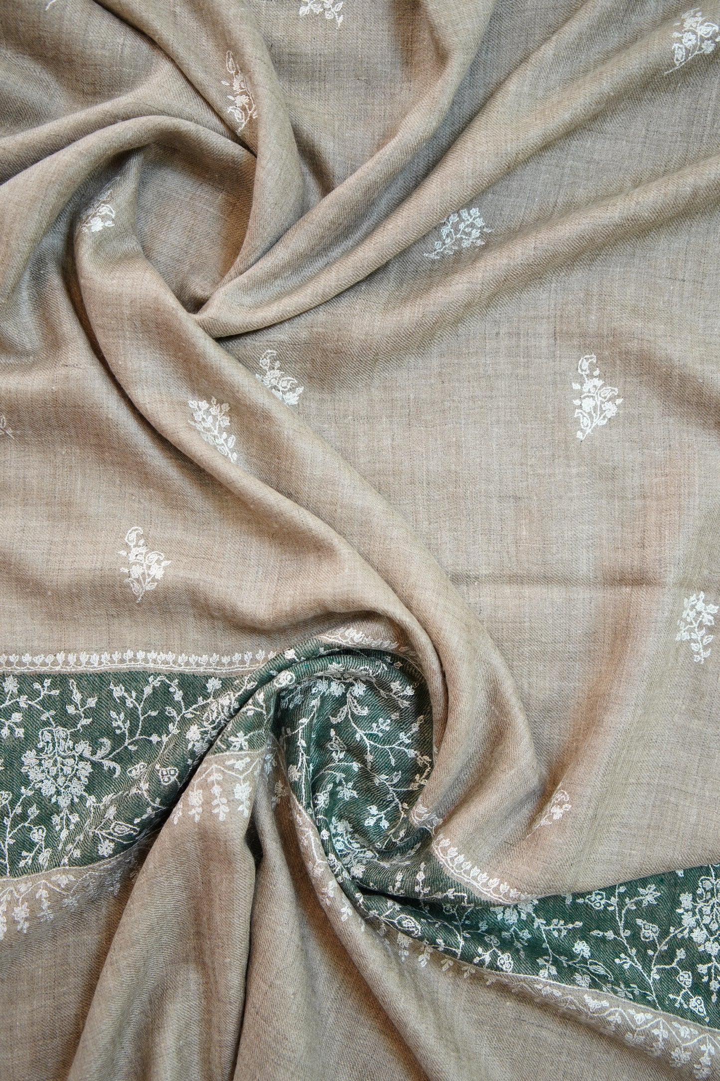 natural GI butis embroidery pashmina stole 0239