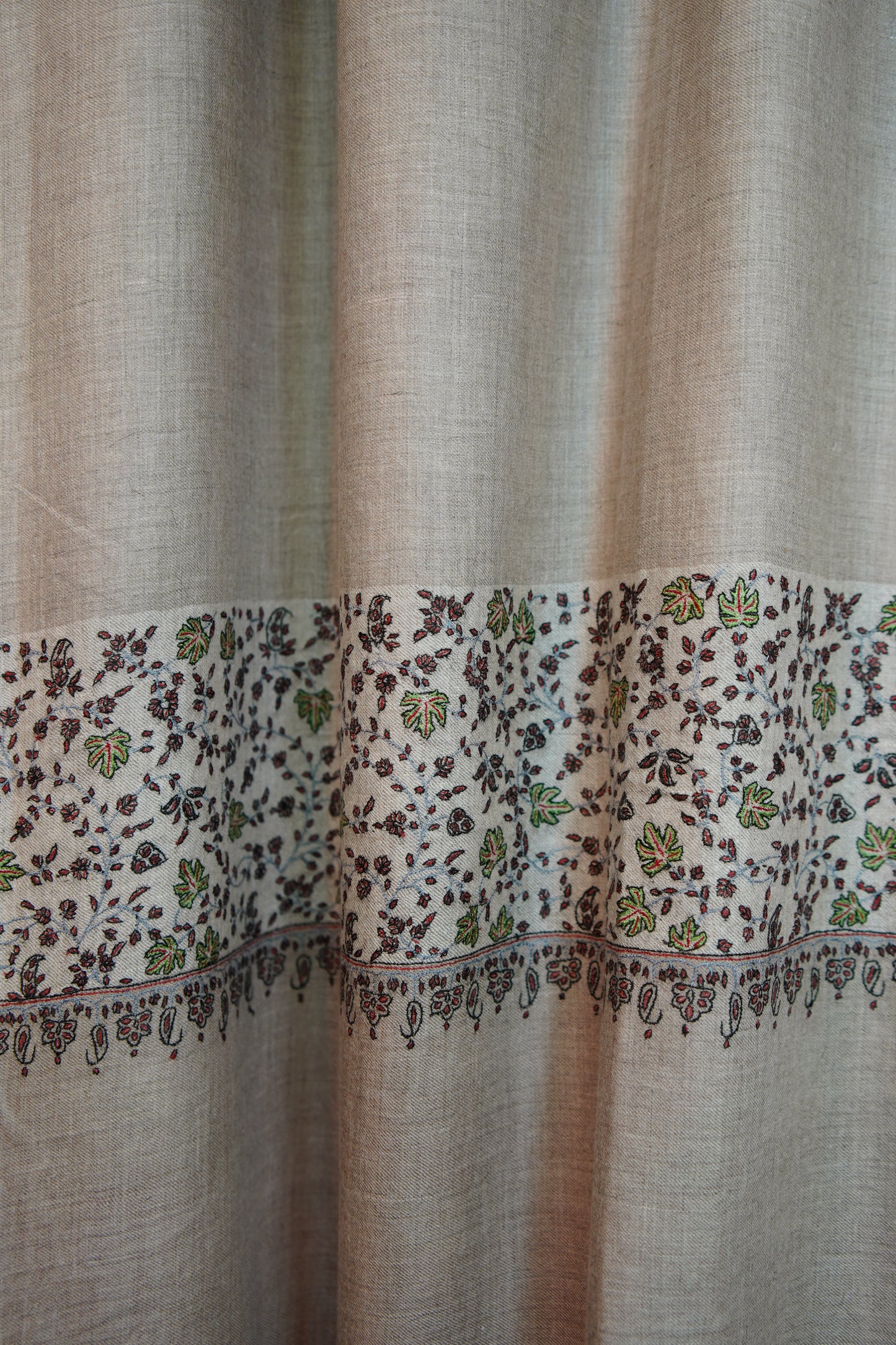 natural XL GI embroidery pashmina shawl 0253