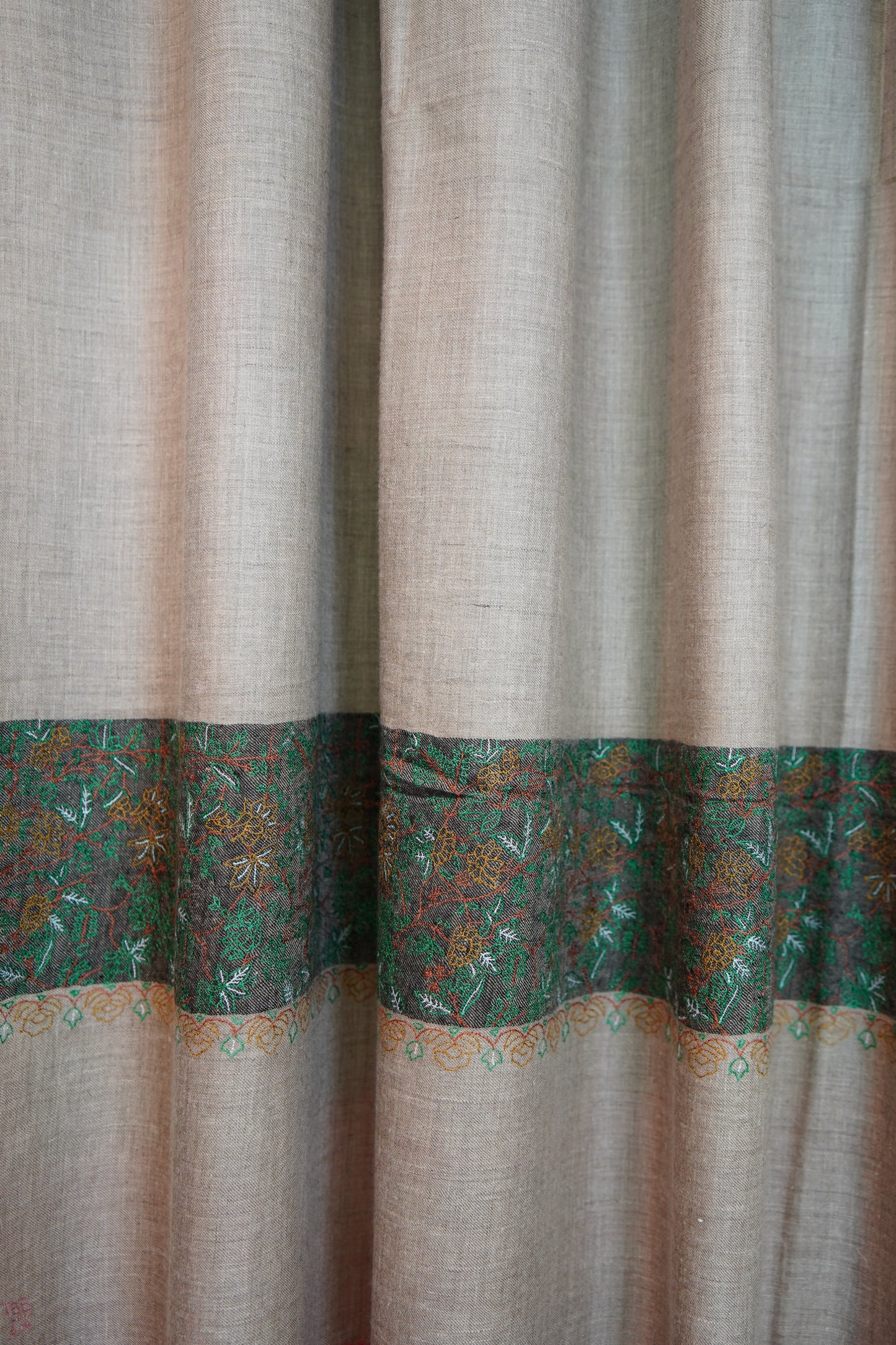 natural XL GI palla embroidery pashmina shawl 0254