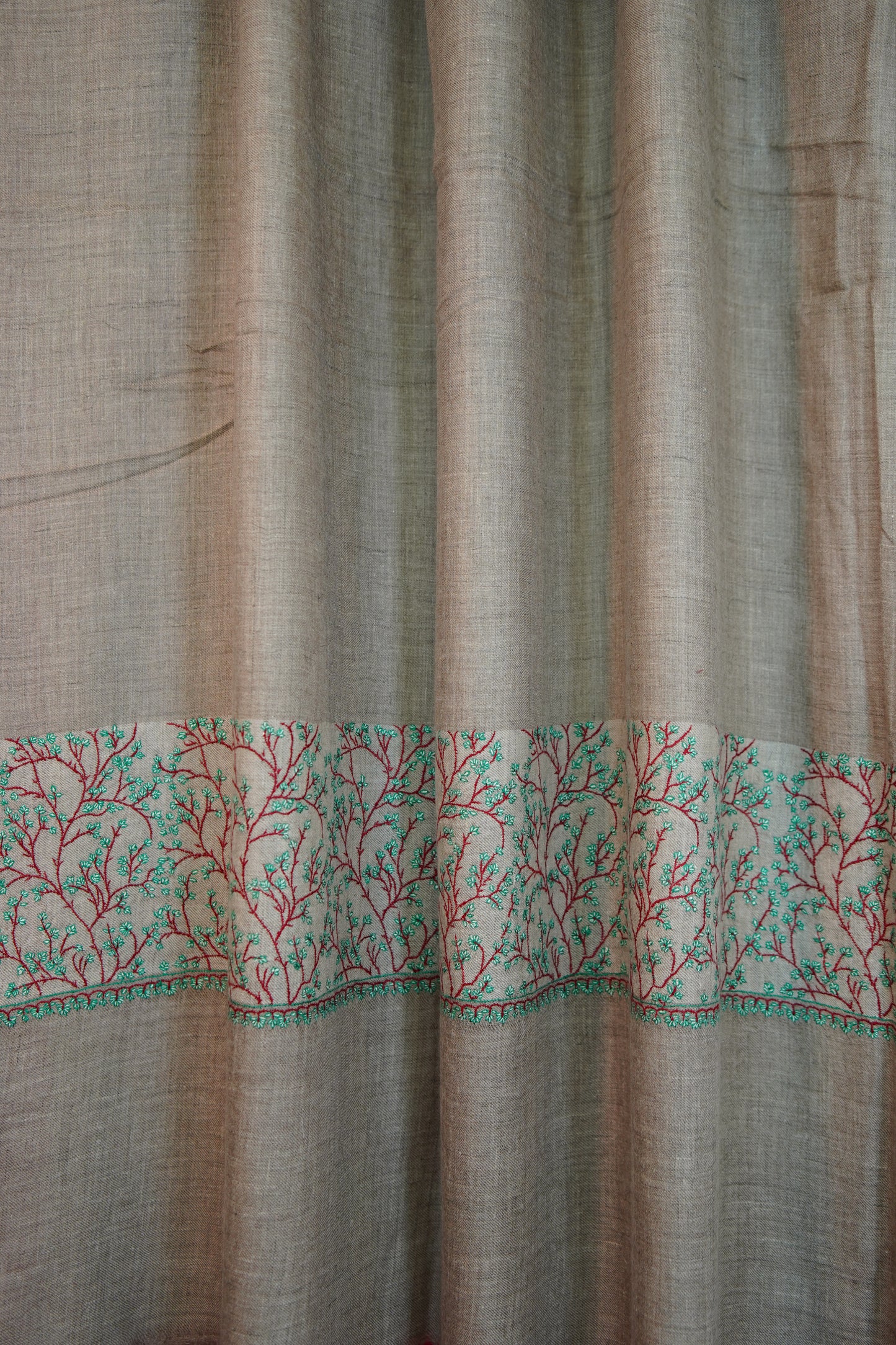 natural XL GI palla embroidery pashmina shawl 0258