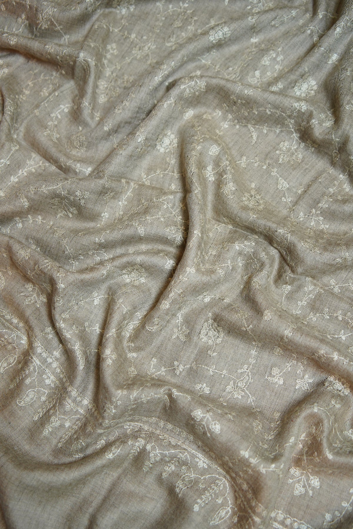 natural GI jaali embroidery pashmina shawl 0348