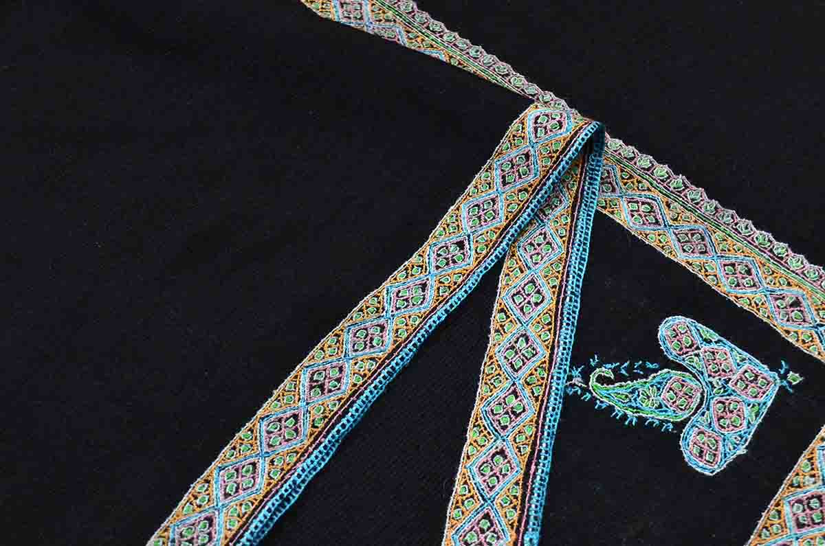 jet black baildaar shawl - 4842