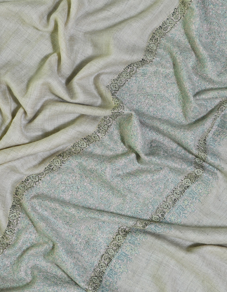 Sozni Pashmina Shawl White 5200