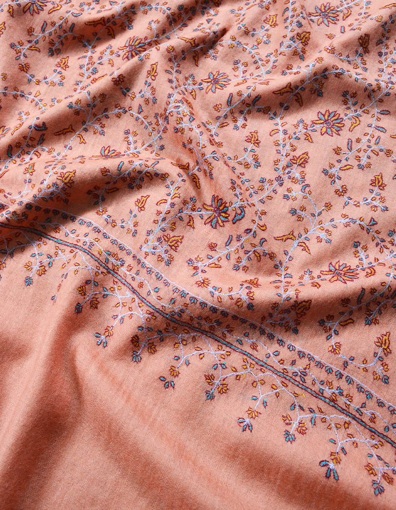 jaali Embroidery Pashmina Stole 7812