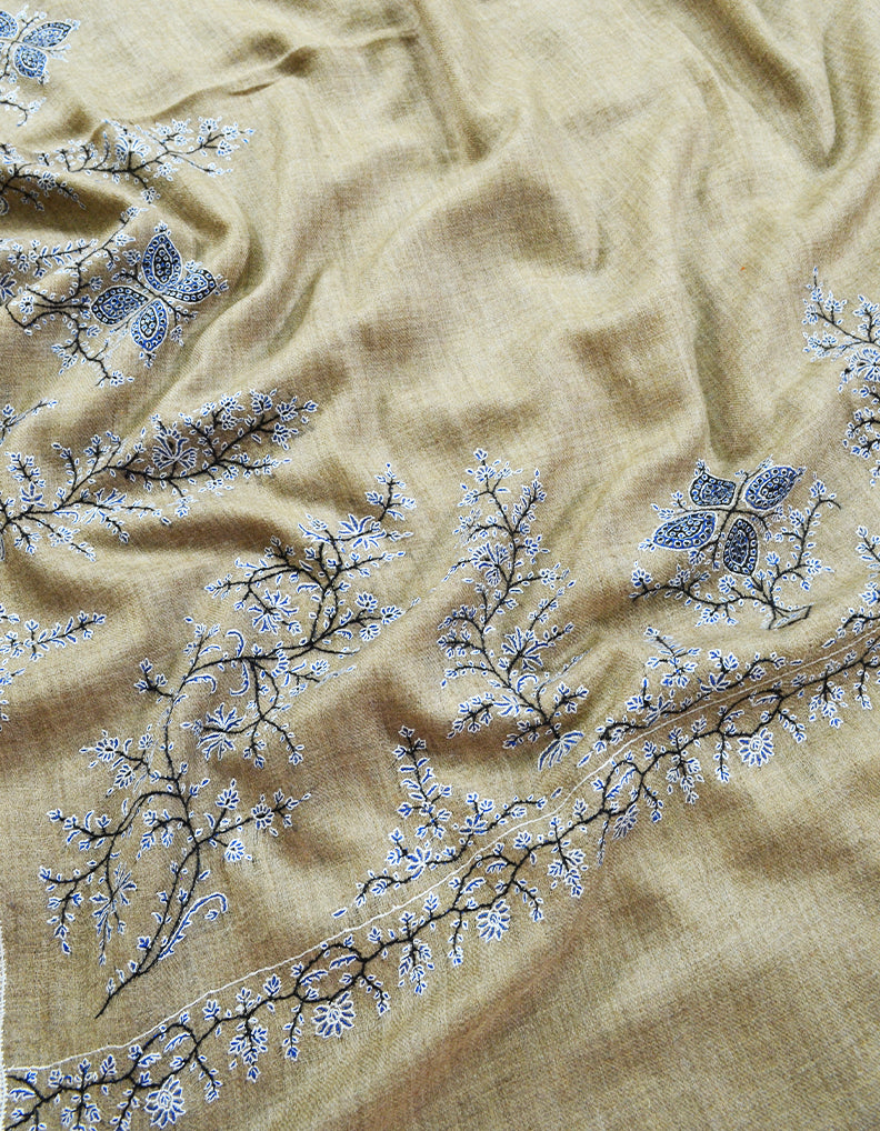 natural Men Embroidery Pashmina Shawl 7853