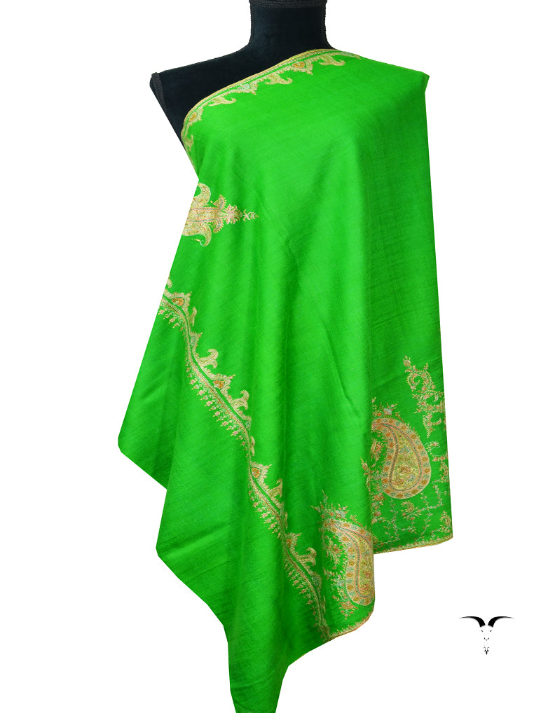 parrot green shawl
