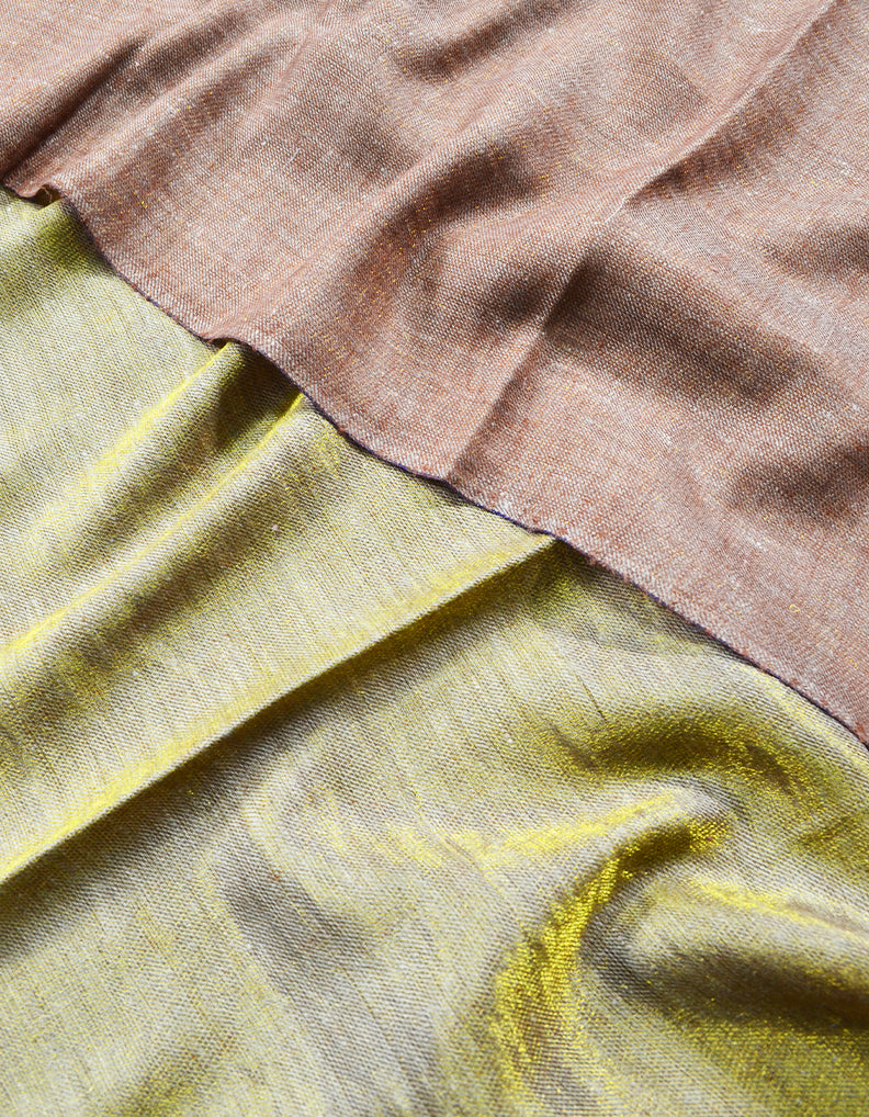 brown Zari Reversible Pashmina stole 8014