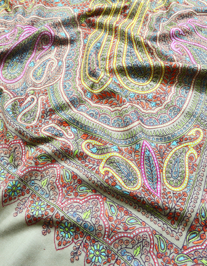 natural jamma embroidery pashmina shawl 8305