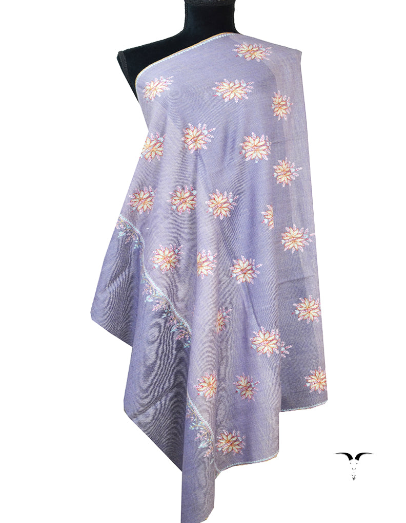 Reversible booti embroidery pashmina shawl 8326