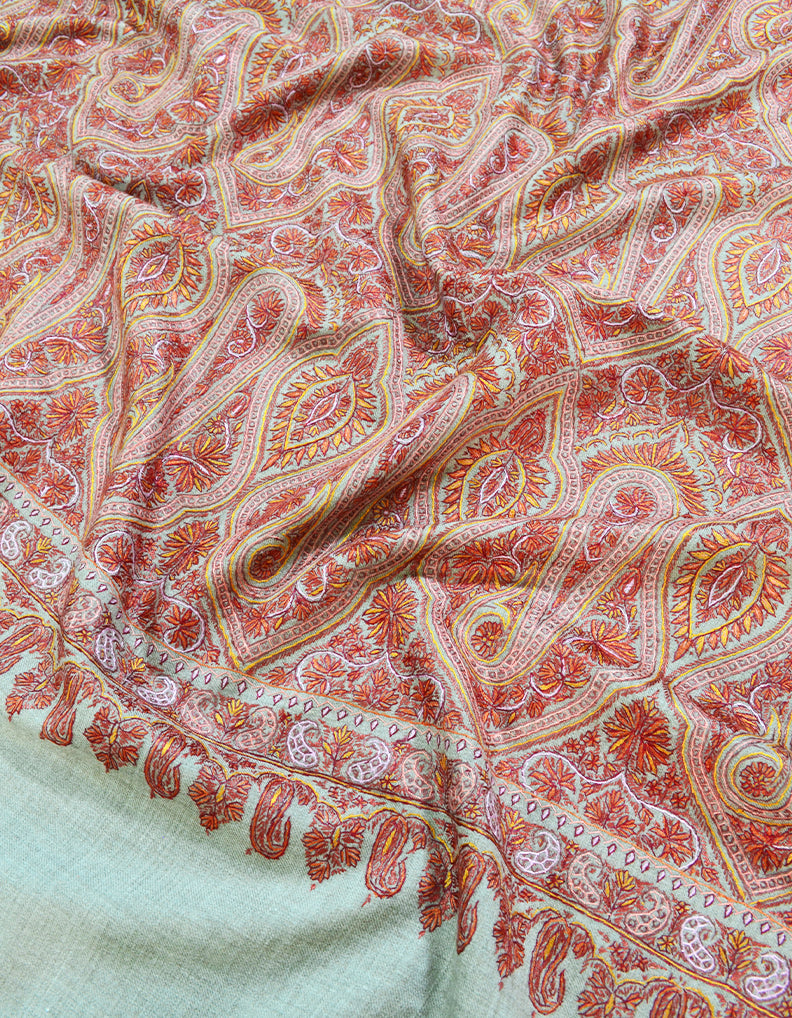 natural jamma embroidery pashmina shawl 8375