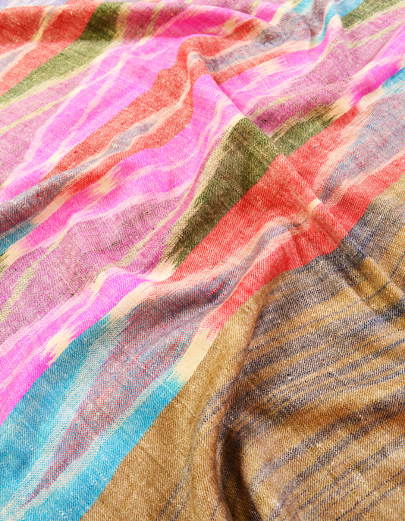 multicoloured ekat pashmina stole 8468