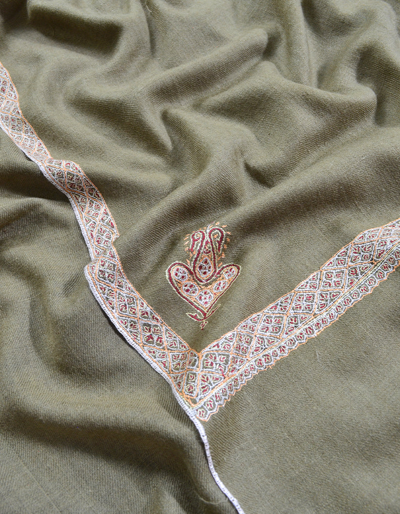trombone XL embroidery pashmina shawl 8509