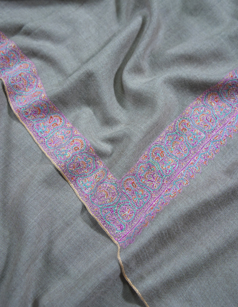 natural embroidery pashmina shawl 8748