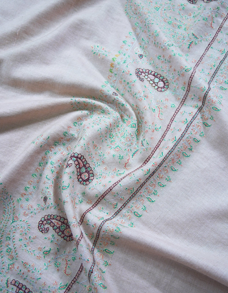 peach embroidery pashmina shawl 8771