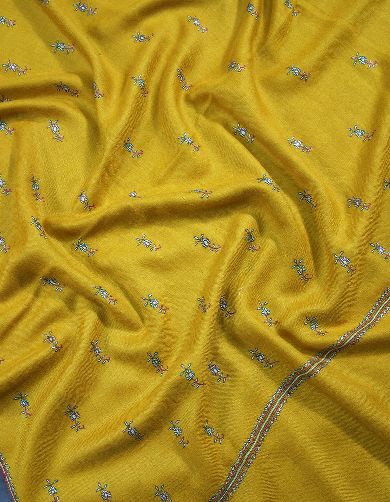 honey amber butis embroidery pashmina shawl 8974