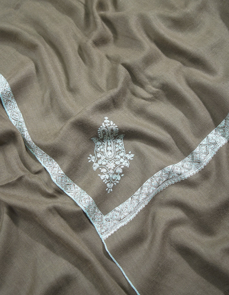 natural XL embroidery pashmina shawl 9008