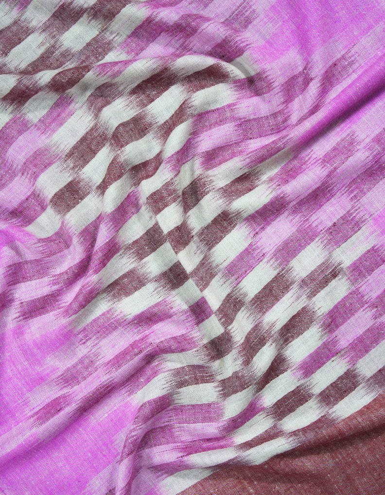maroon multi-colored ekat design pashmina stole 9100