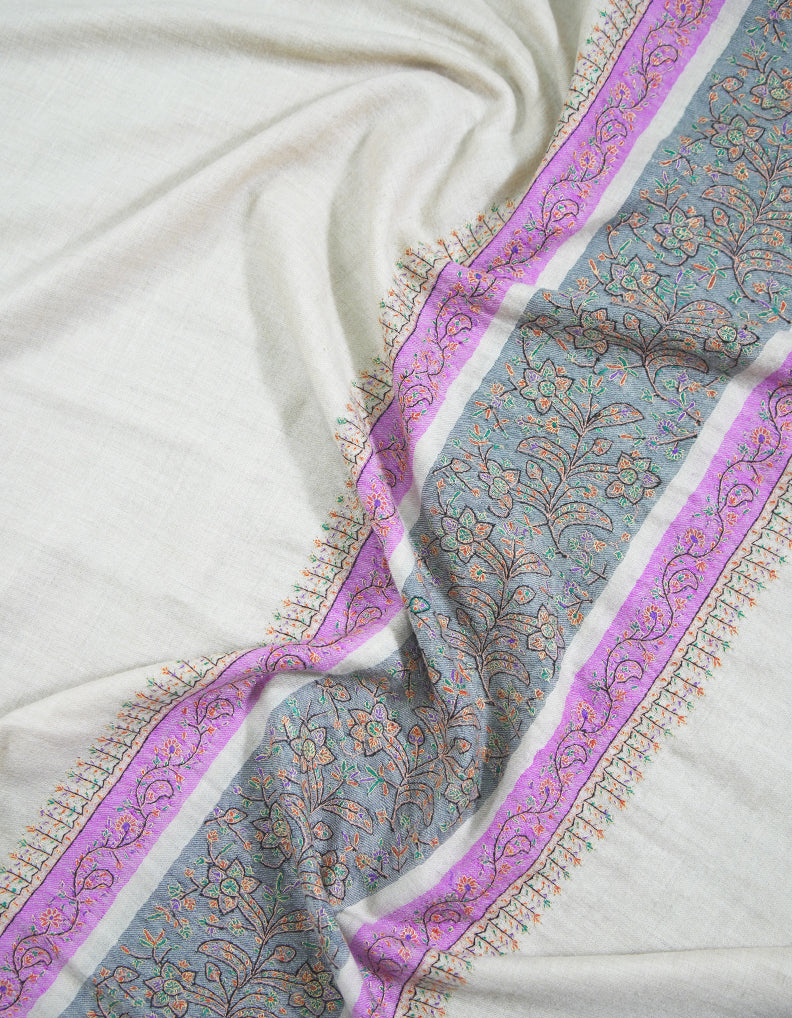 off-white embroidery pashmina shawl 9250