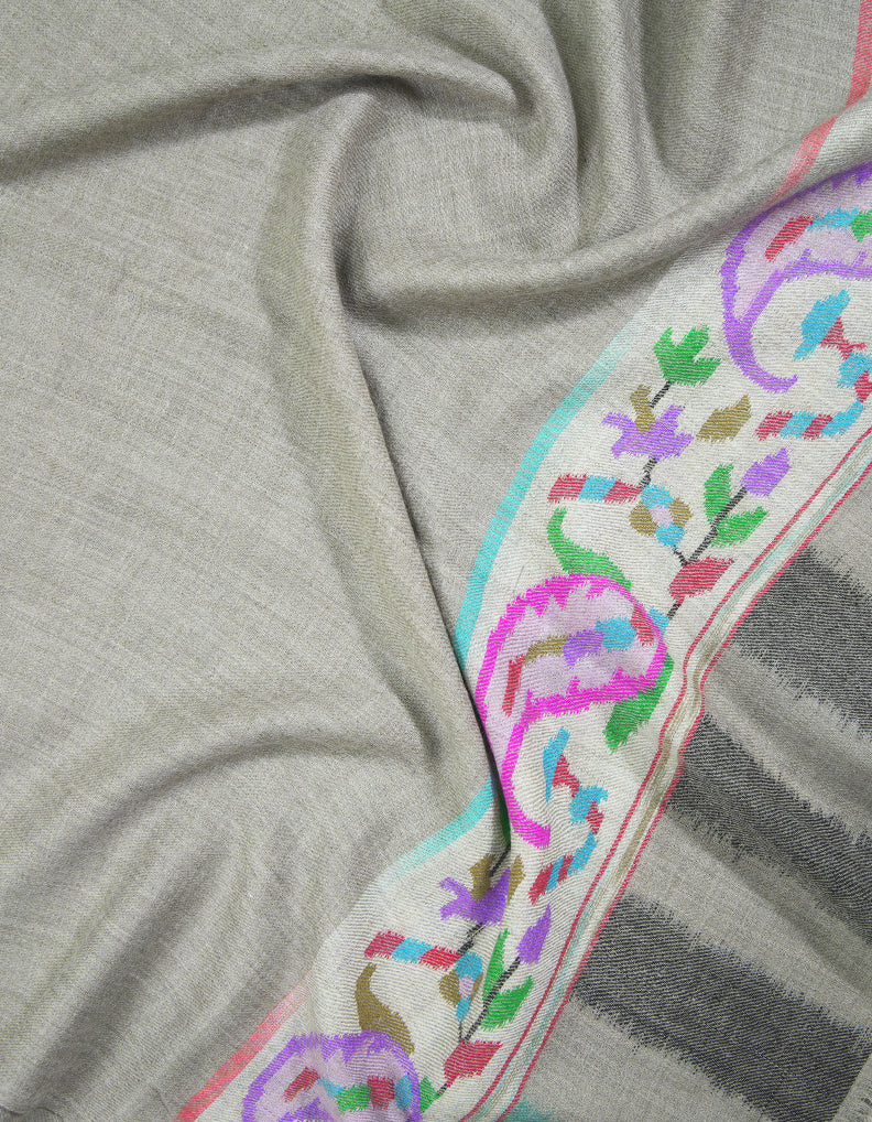 harbor gray kani palla pashmina stole 9259