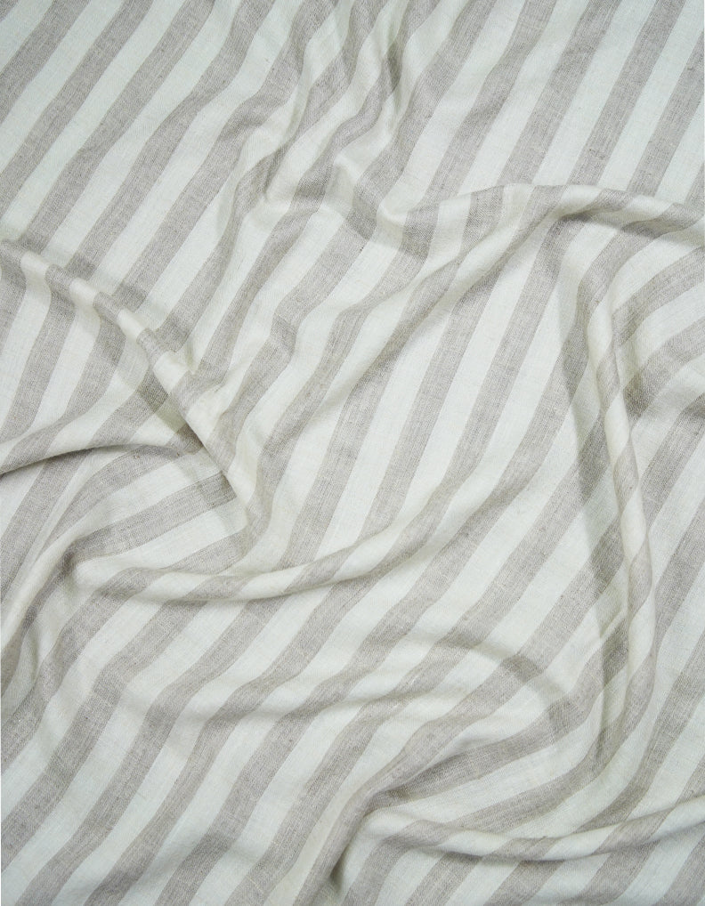 off white and natural striped shawl 9416