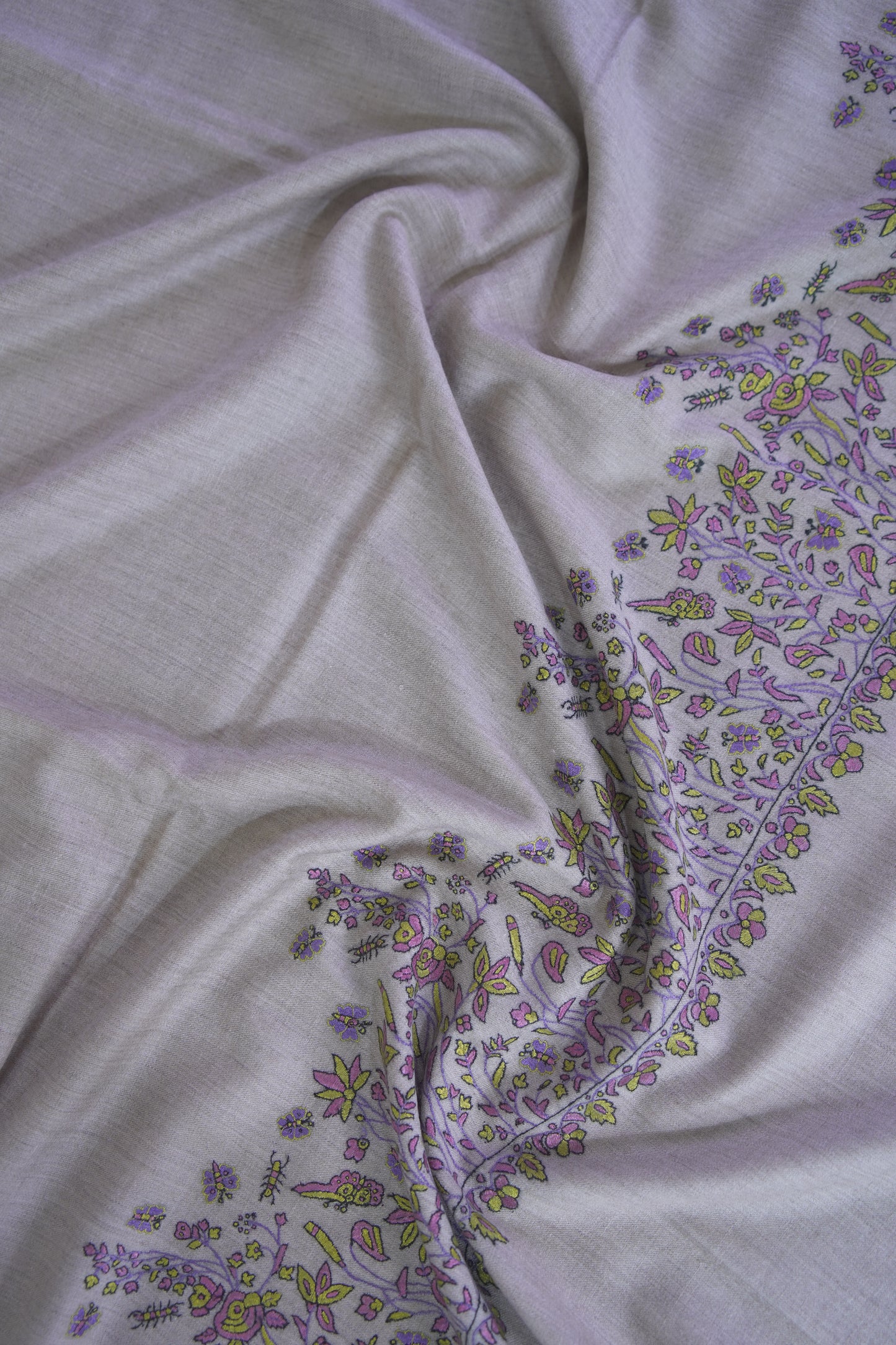 natural GI embroidery pashmina shawl 9477