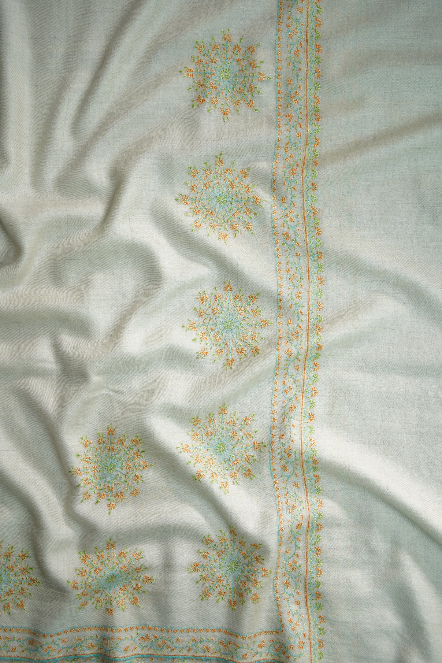 snow white GI embroidery pashmina shawl 9498