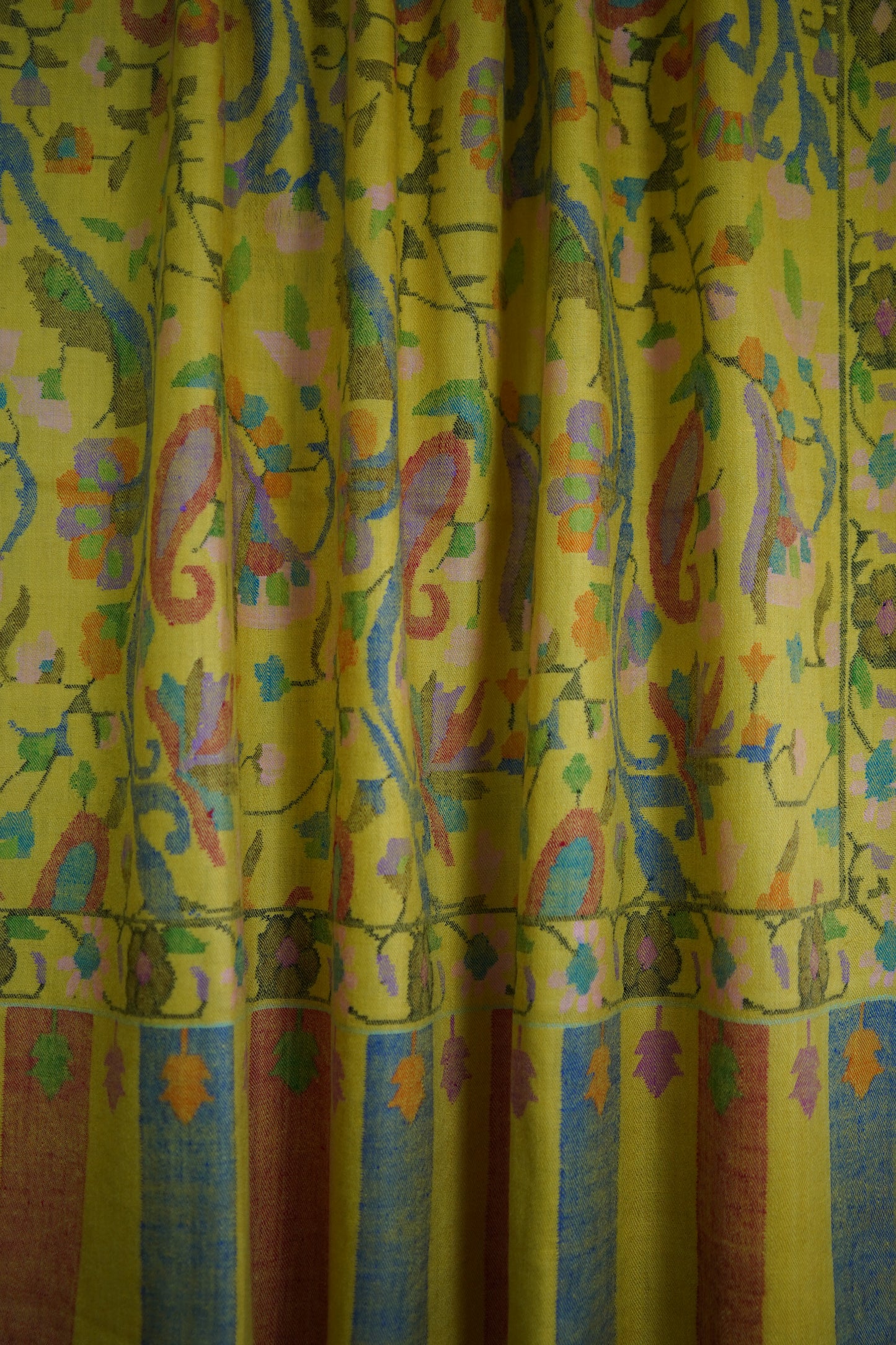 yellow GI kani jamma pashmina shawl 9502