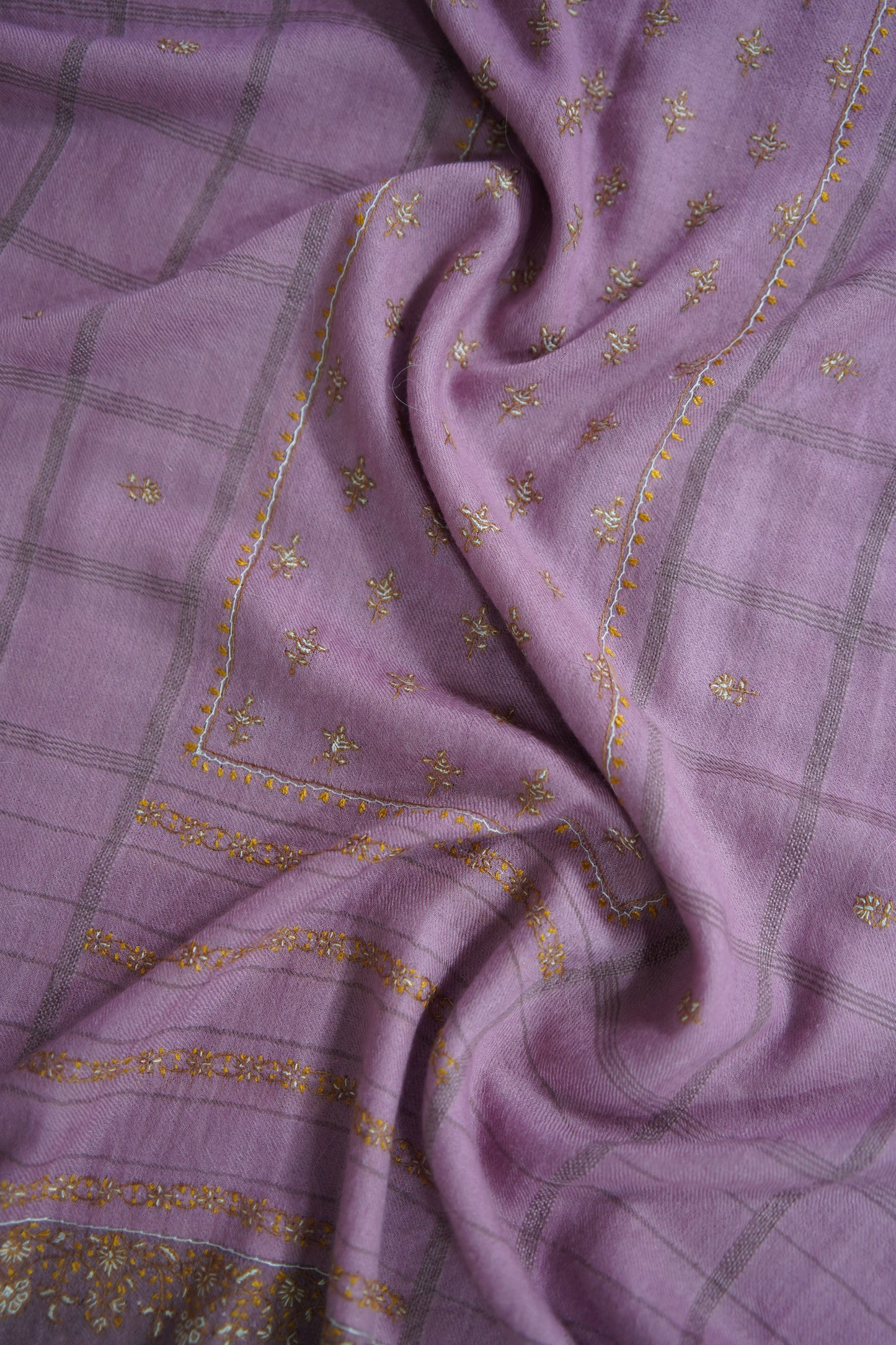 Flamingo GI embroidery pashmina stole 9511