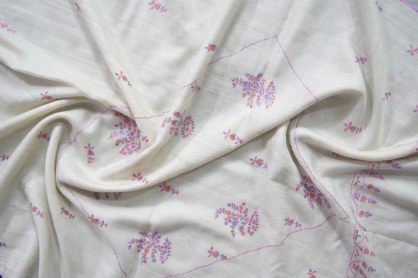 off white butis GI embroidery pashmina stole 9527