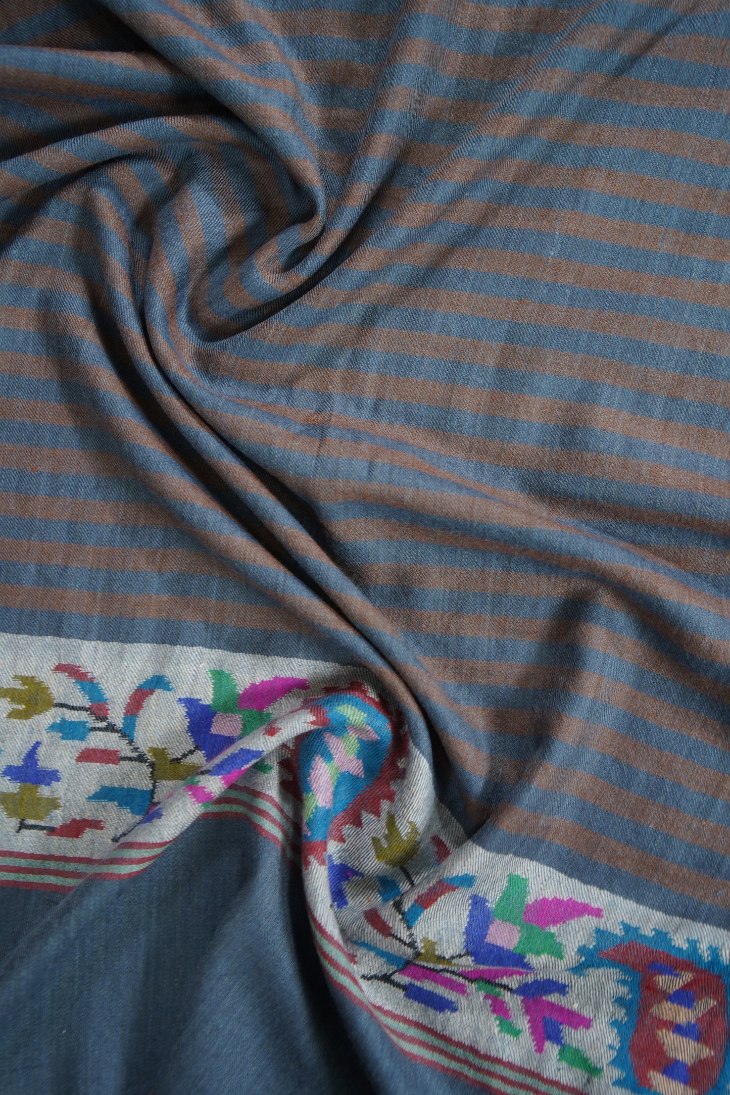 oxford blue kani palla stole 9584