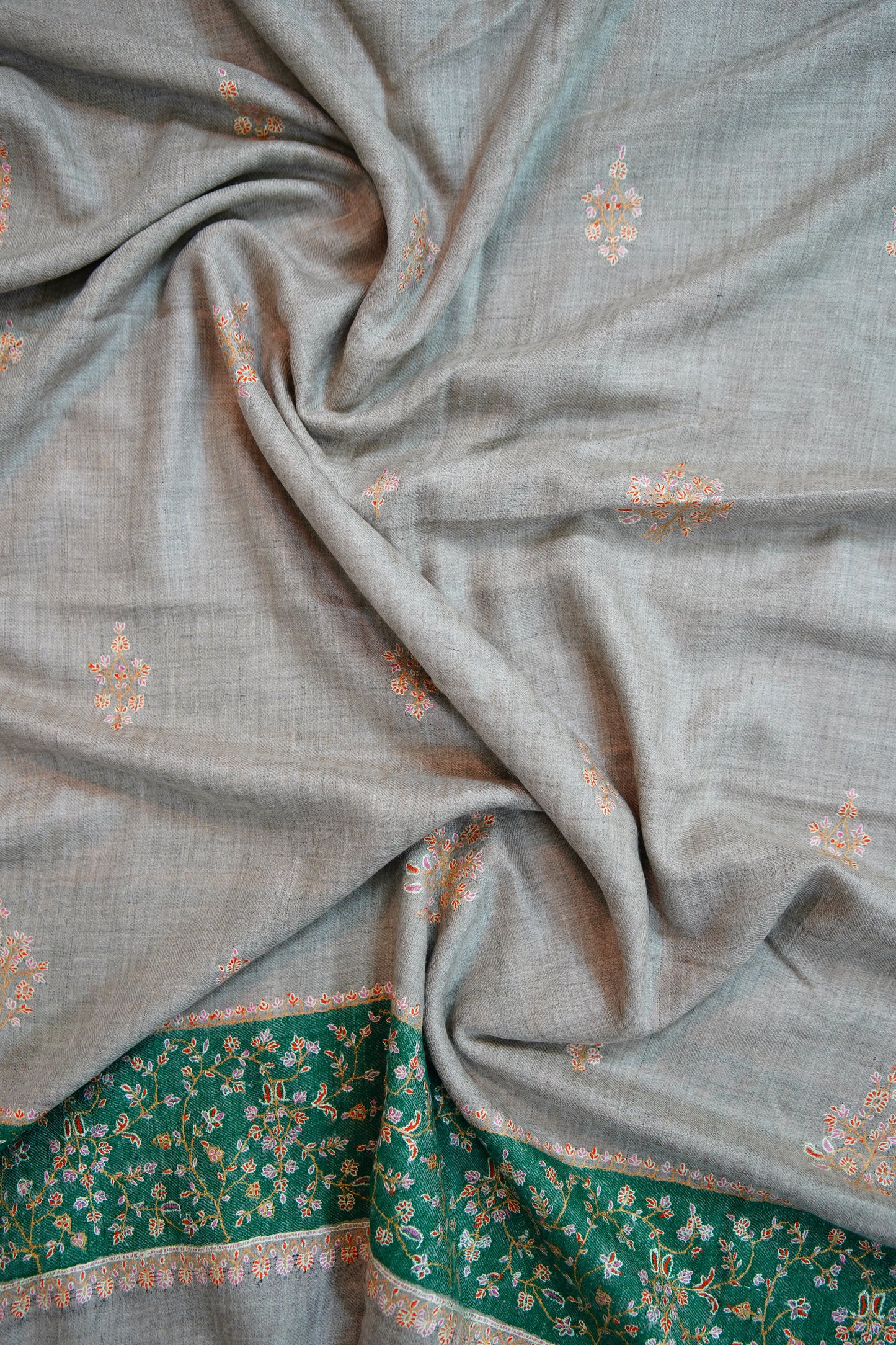 natural GI embroidery pashmina stole 9689