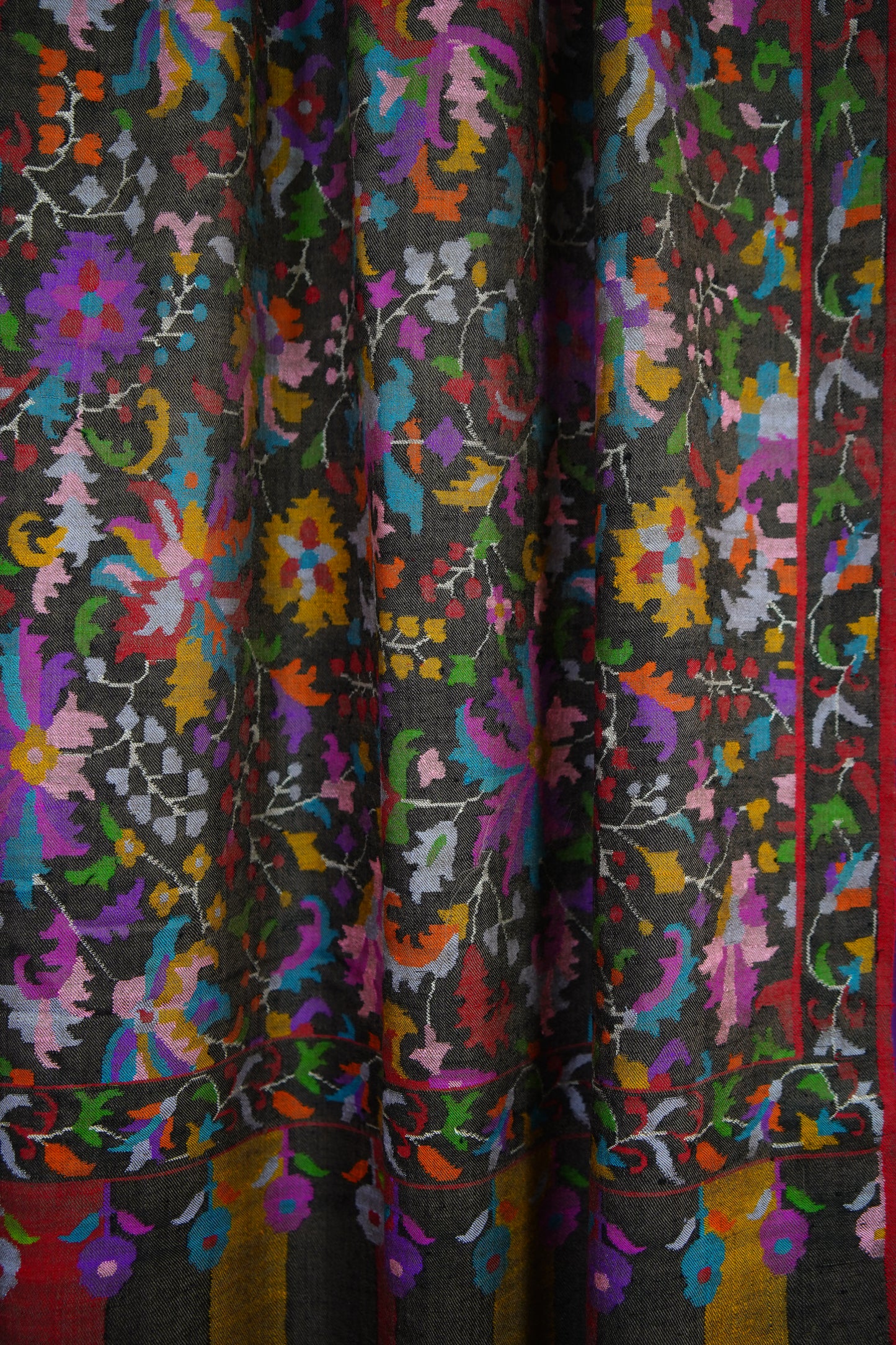 Smokey black XL GI kani jamma pashmina shawl 9720