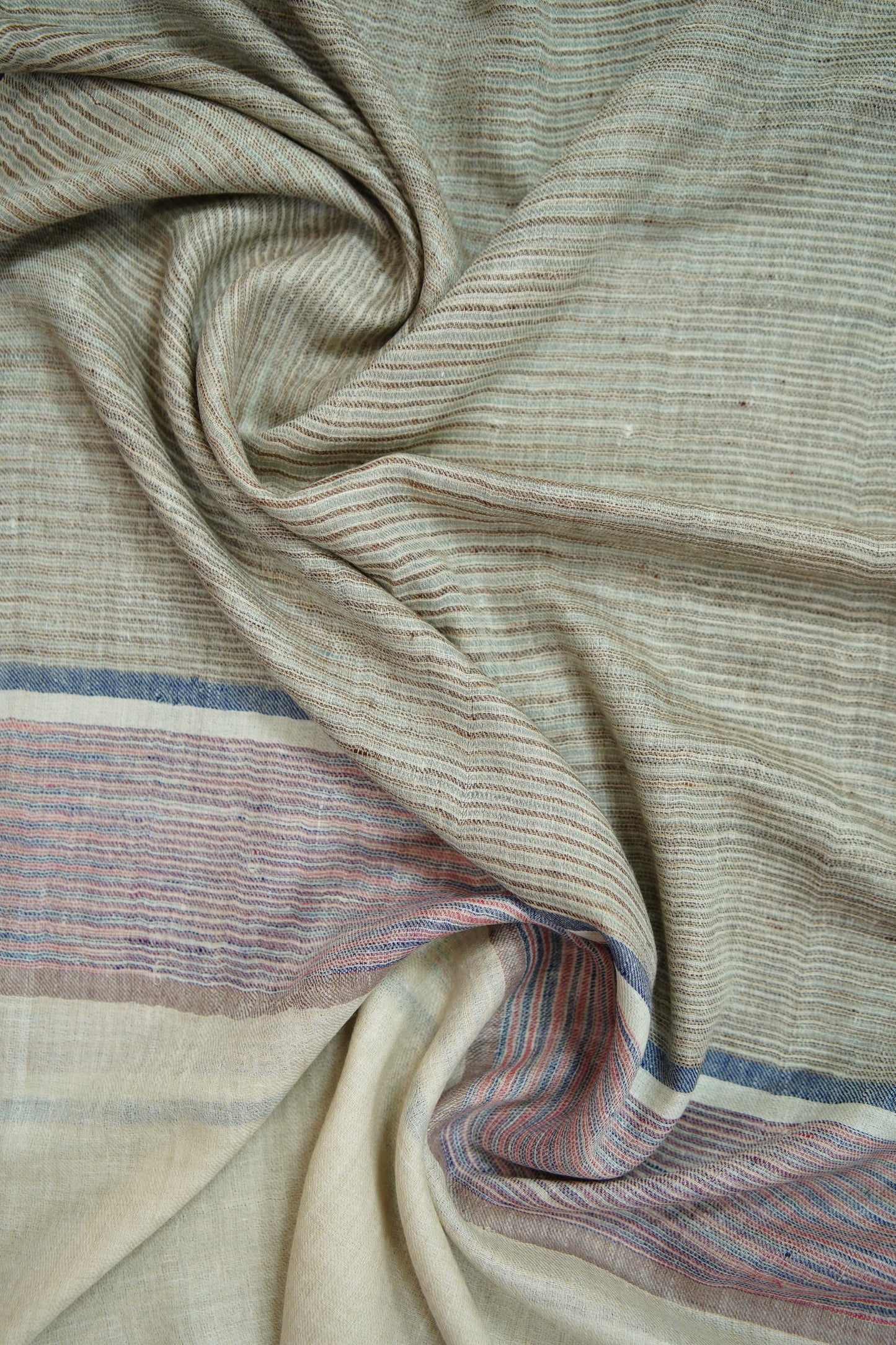 multi-coloured striped pashmina stole 9727