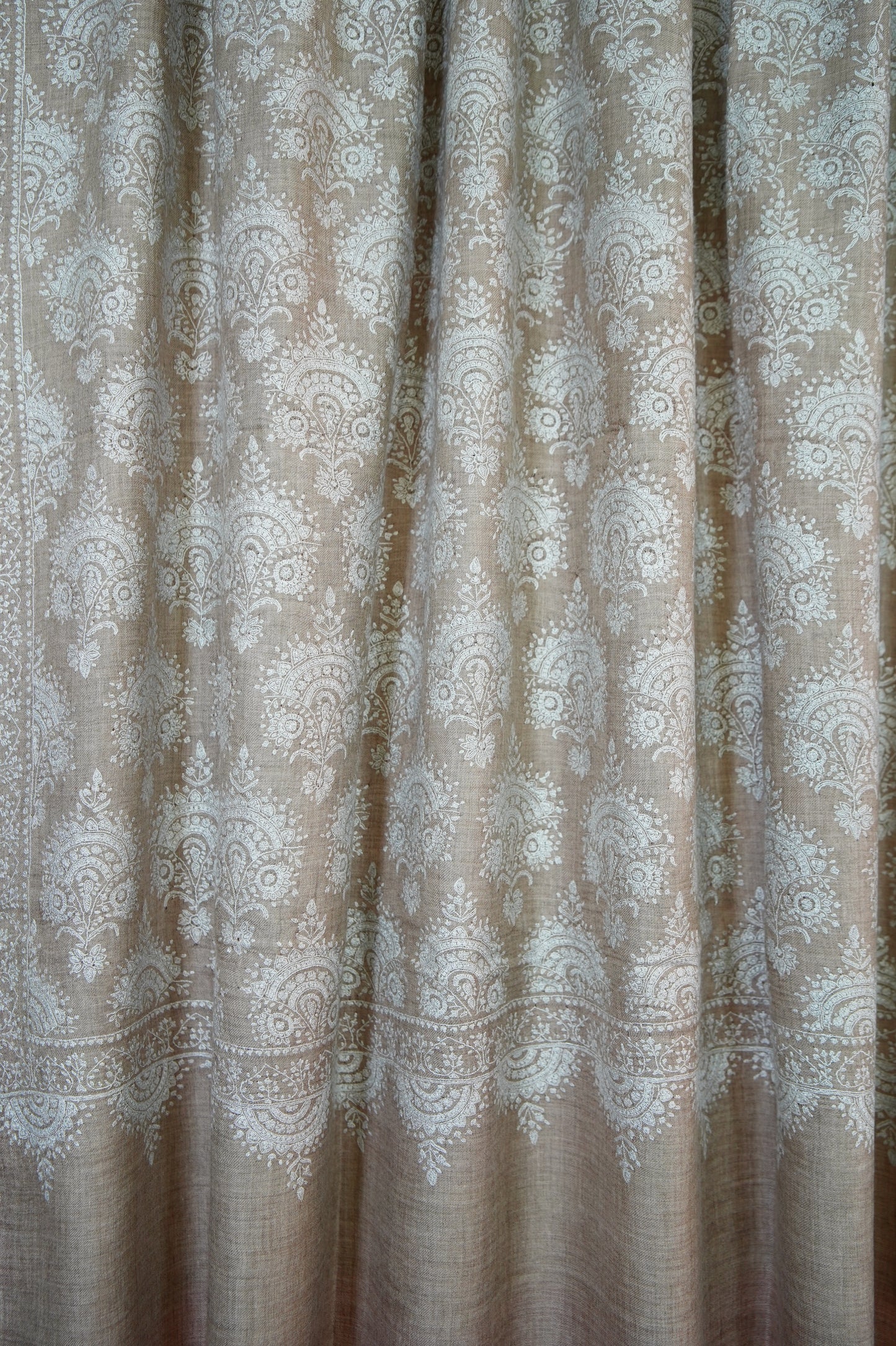 light natural XL GI butis jamma embroidery pashmina shawl 9743