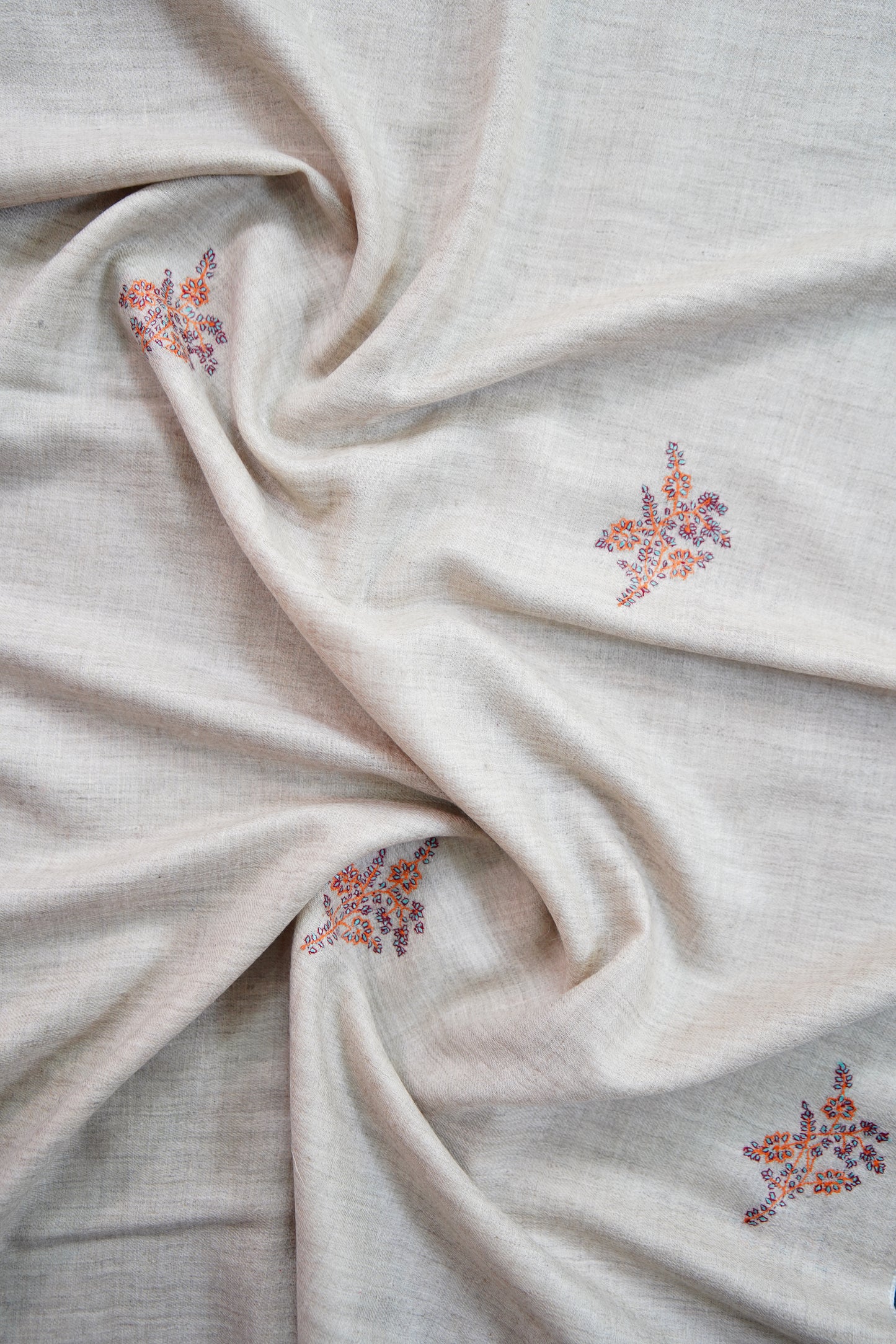 off-white butis GI embroidery pashmina stole 9760