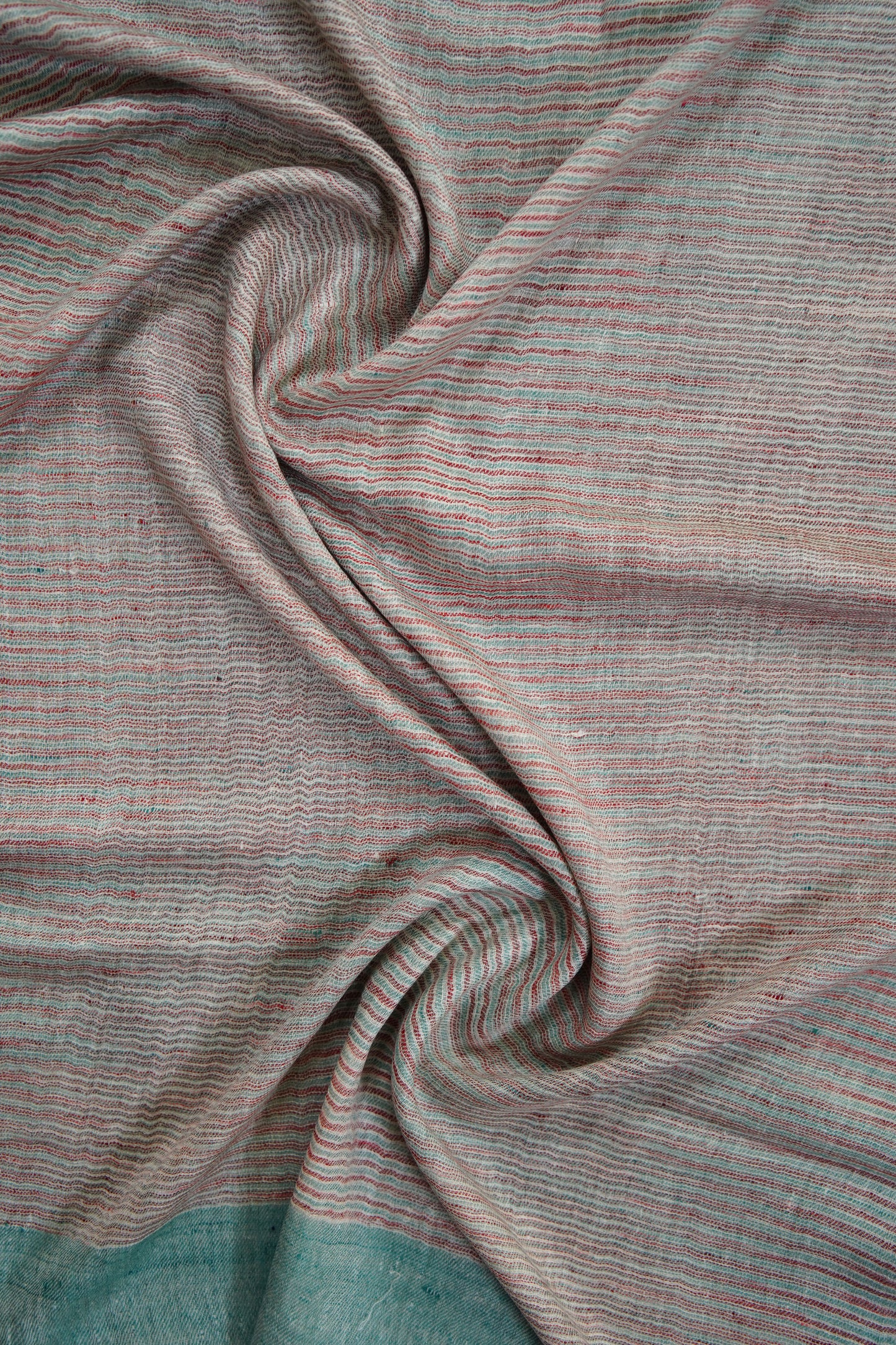 multi-coloured striped pure pashmina stole 9772