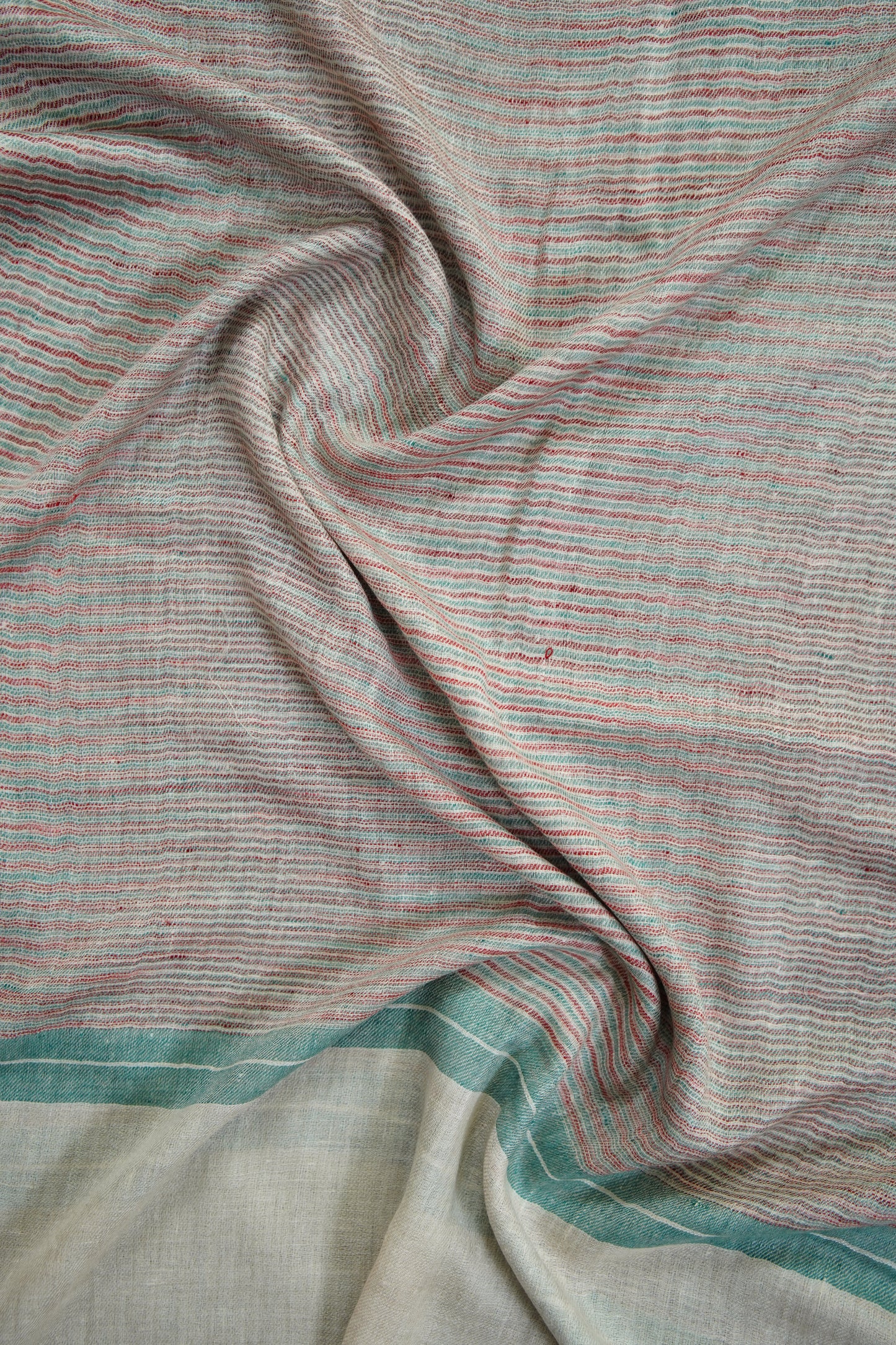 multi-coloured striped pure pashmina stole 9781