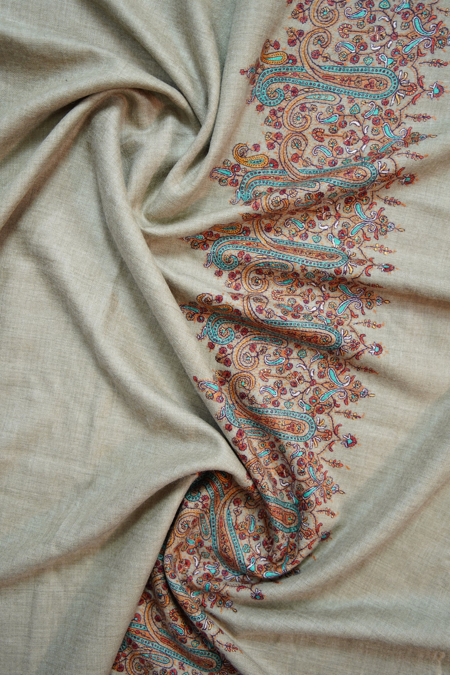 natural GI embroidery pashmina shawl 9904